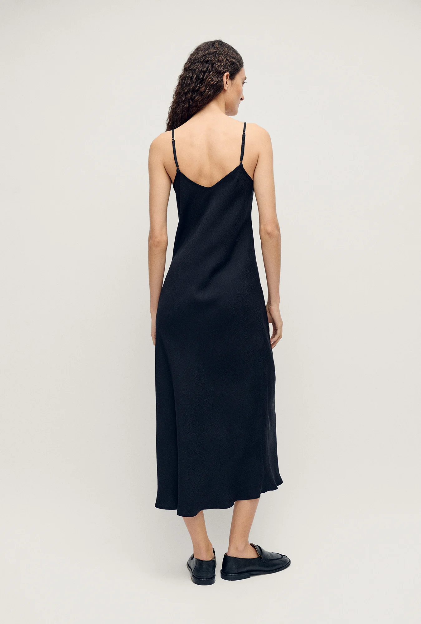 90s Slip Dress Coral Jacquard - Image 3