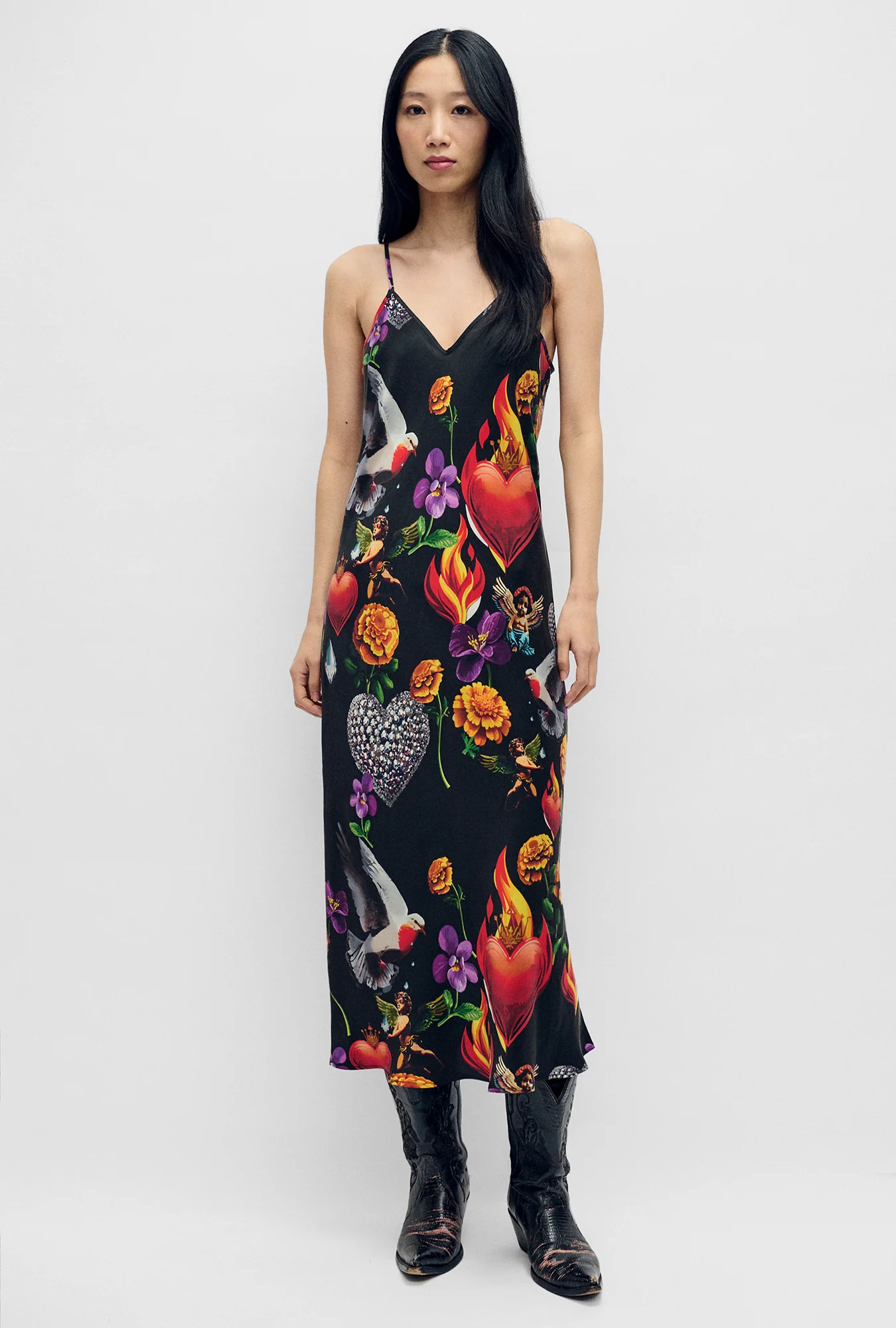 90s Slip Dress Dearly Beloved Black - Image 2