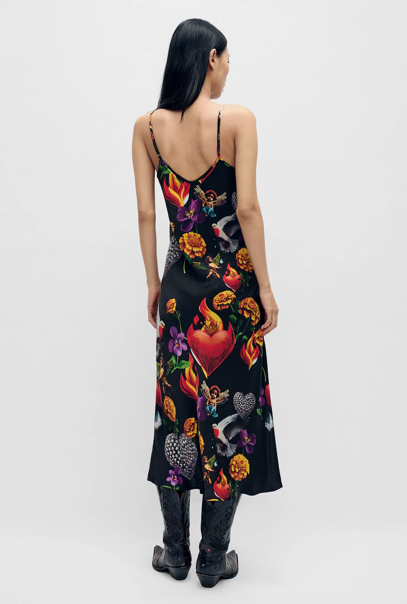 90s Slip Dress Dearly Beloved Black - Image 3