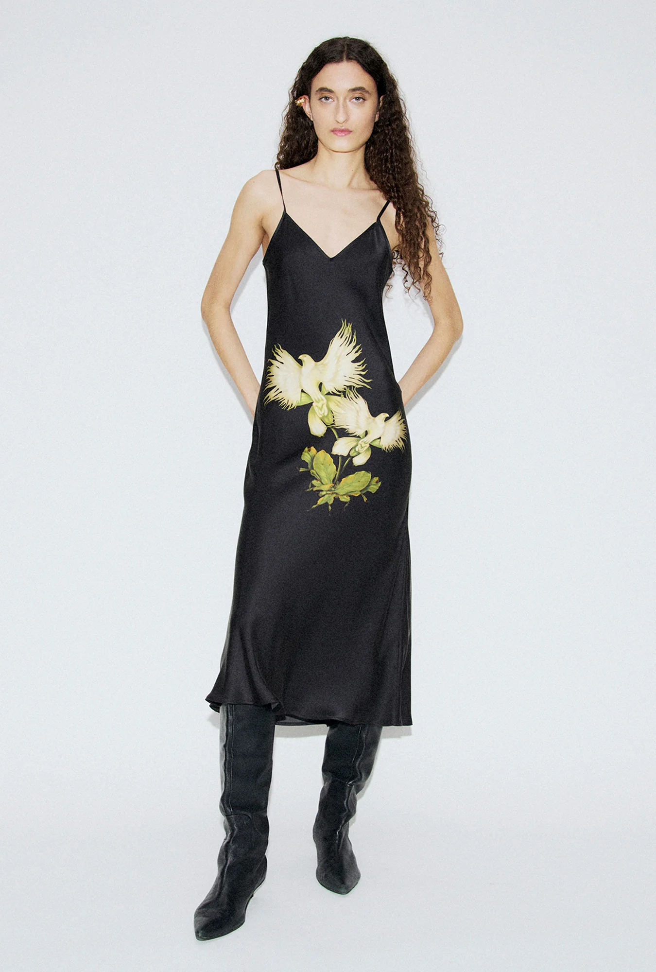 90s Slip Dress Egret - Image 4