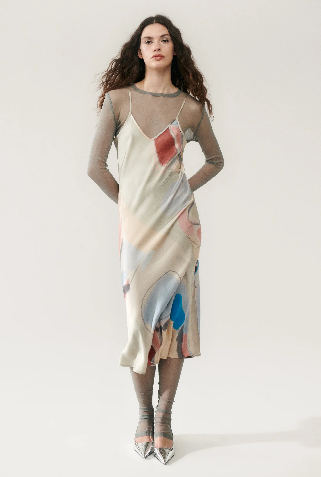 90s Slip Dress Expressionist - Image 2