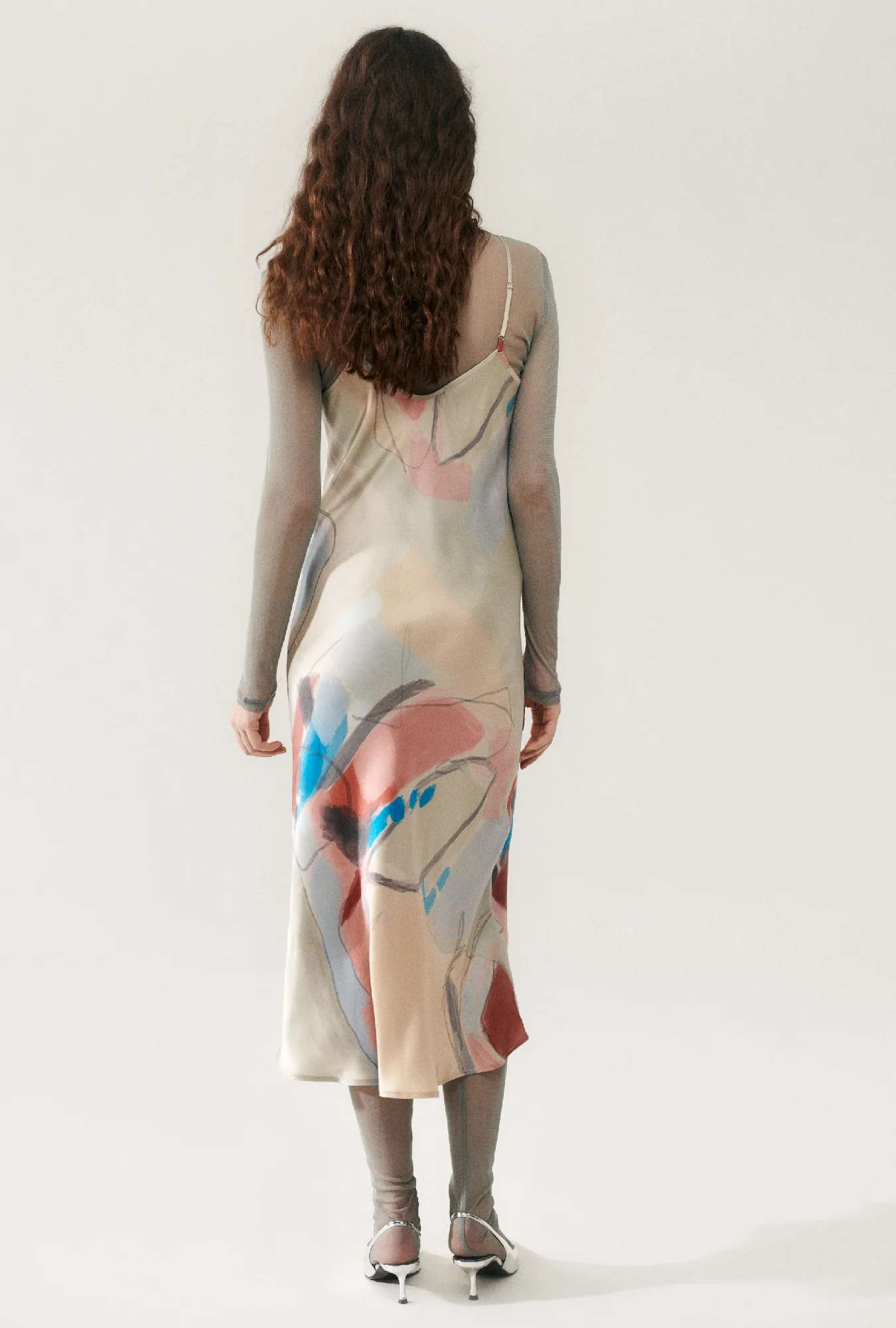 90s Slip Dress Expressionist - Image 3