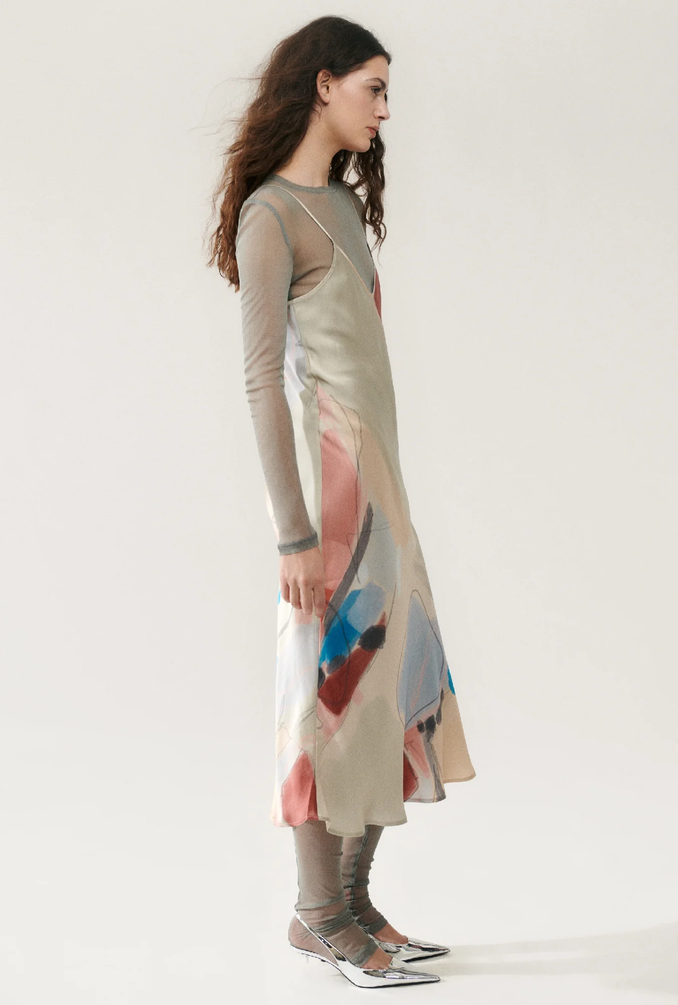 90s Slip Dress Expressionist - Image 4