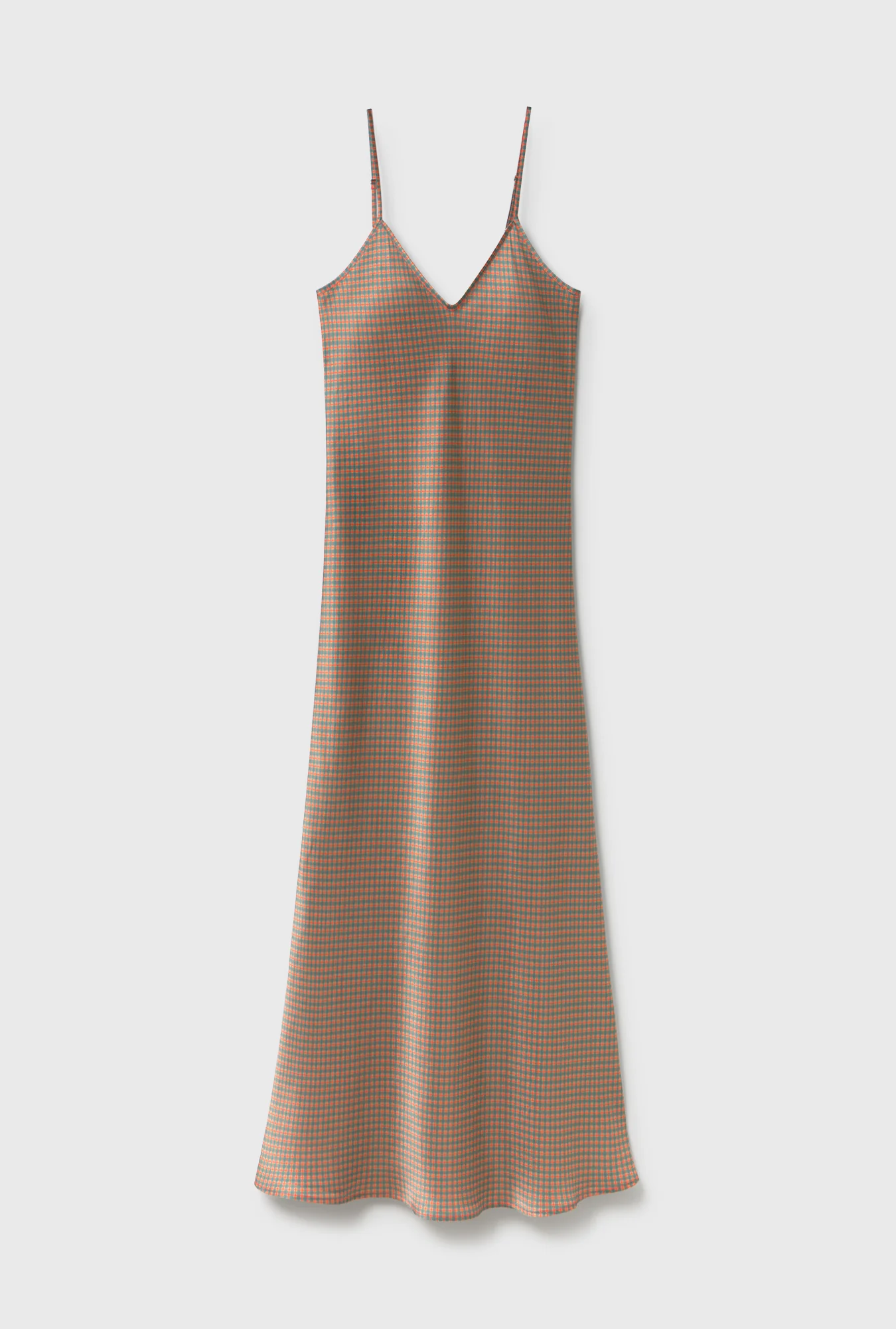 90s Slip Dress Micro Plaid