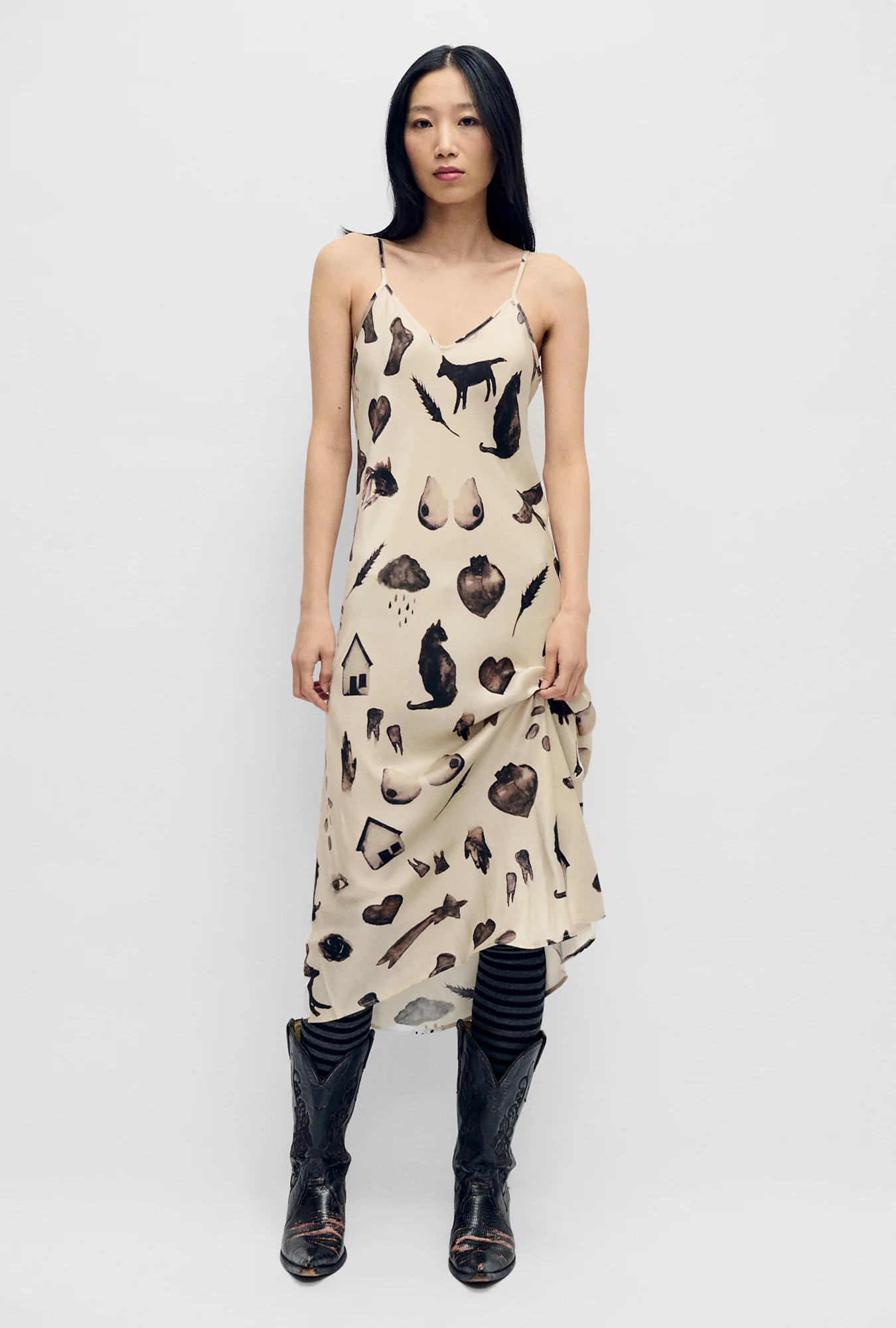 90s Slip Dress Miracles Hazelnut - Image 2