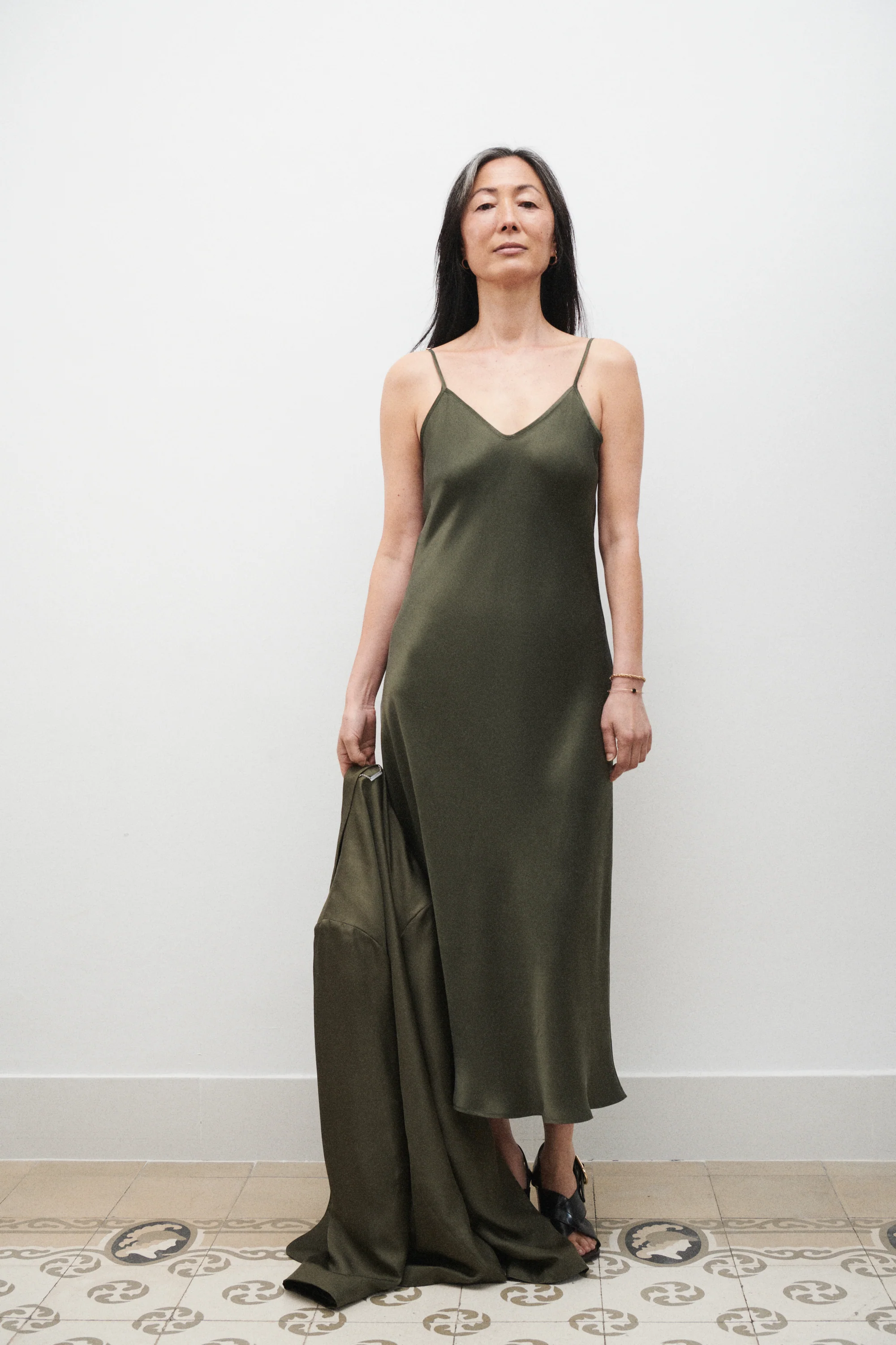 90s Slip Dress Pine - Image 4