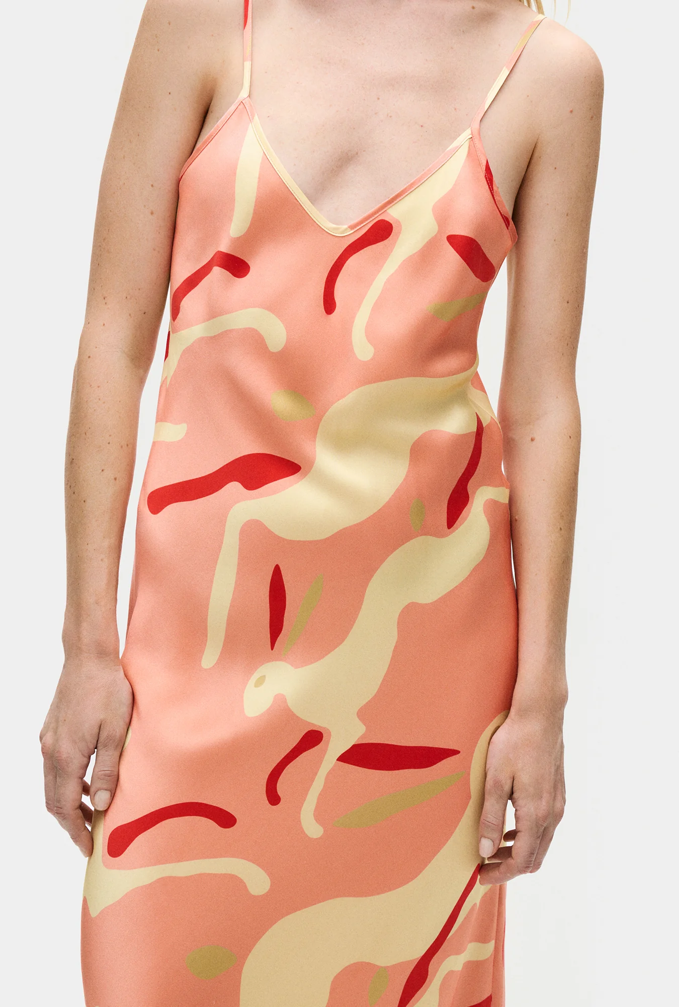 90s Slip Dress Rabbit Amaranth - Image 3