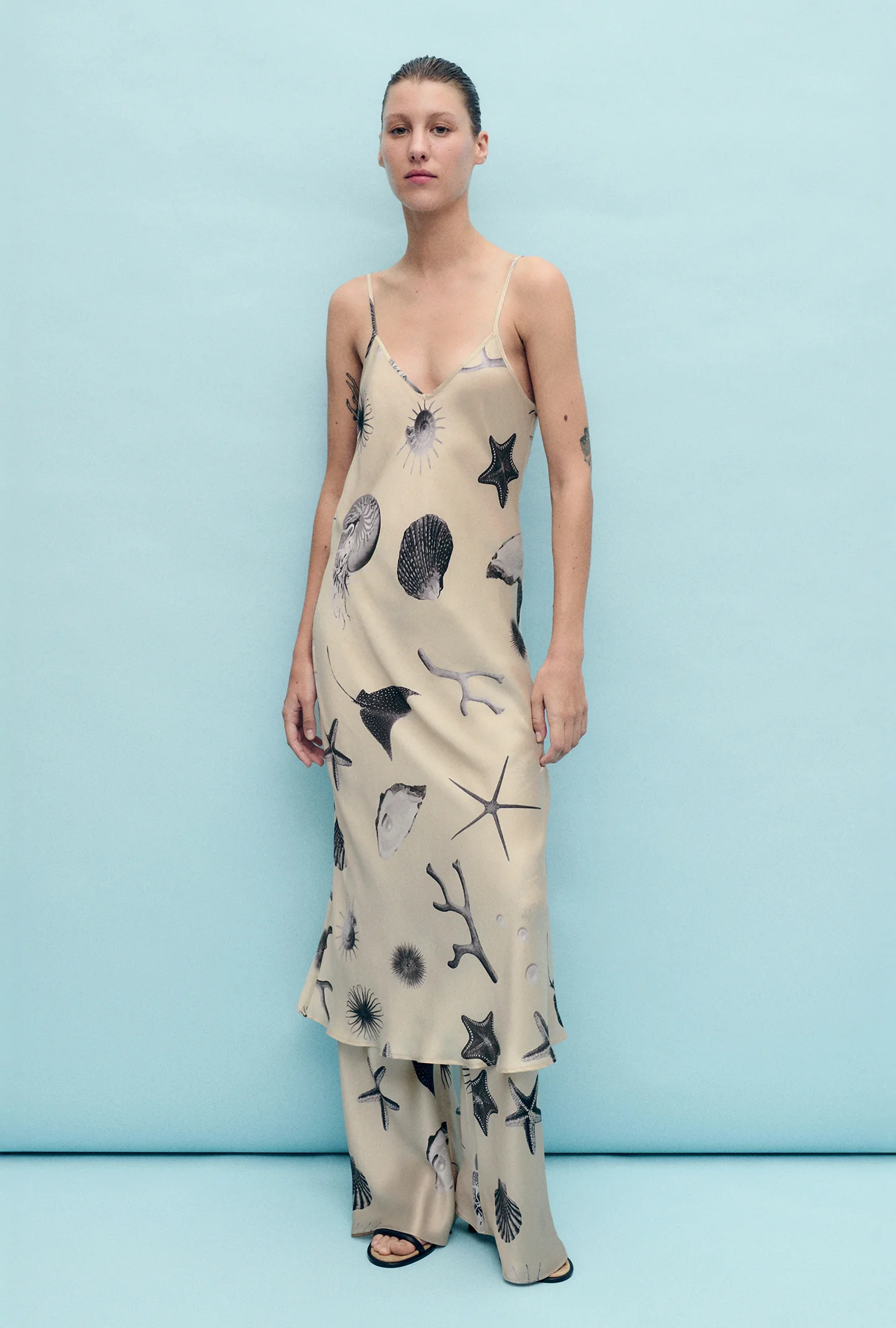 90S Slip Dress Seashells - Image 2