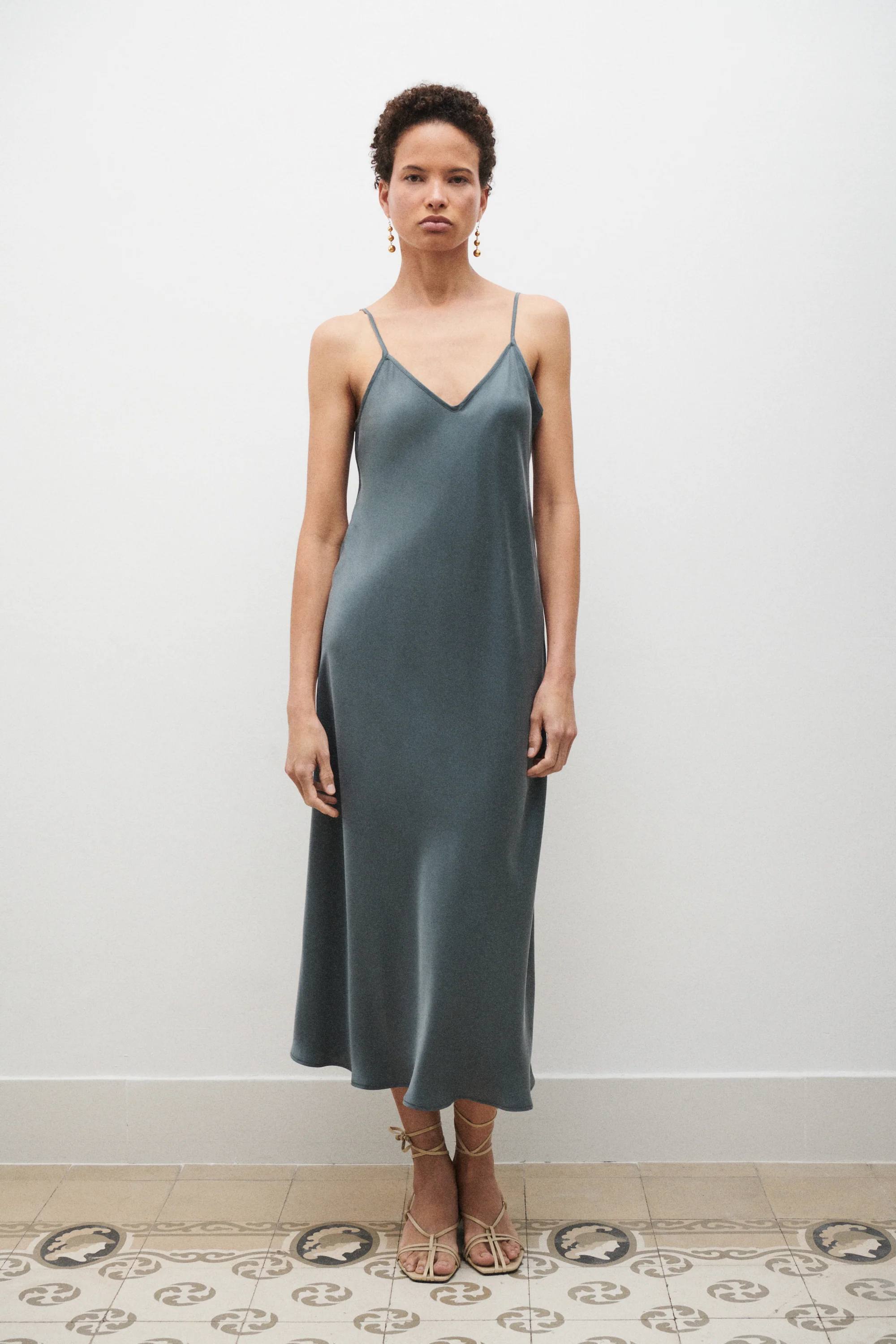 90s Slip Dress Slate - Image 2
