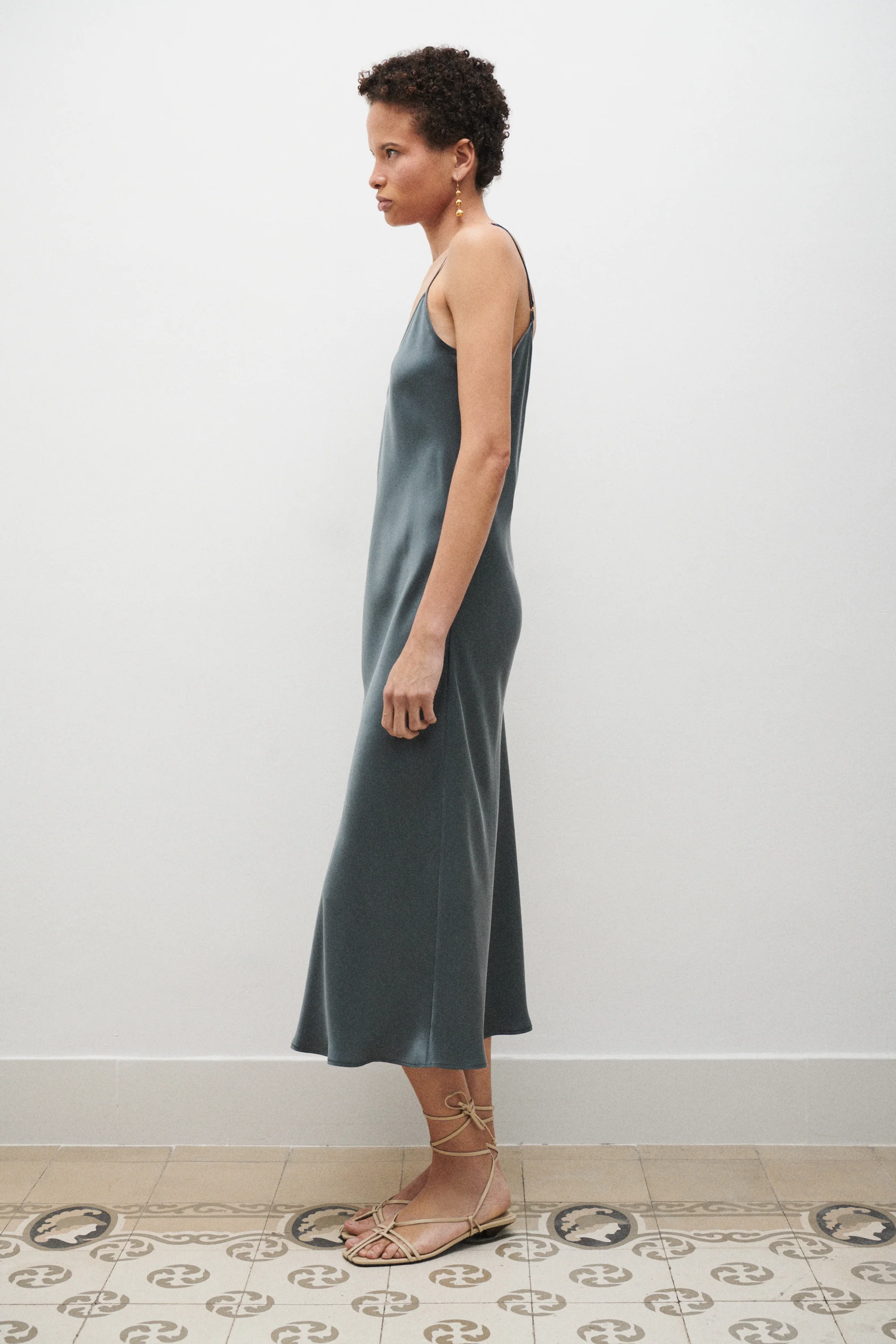 90s Slip Dress Slate - Image 3