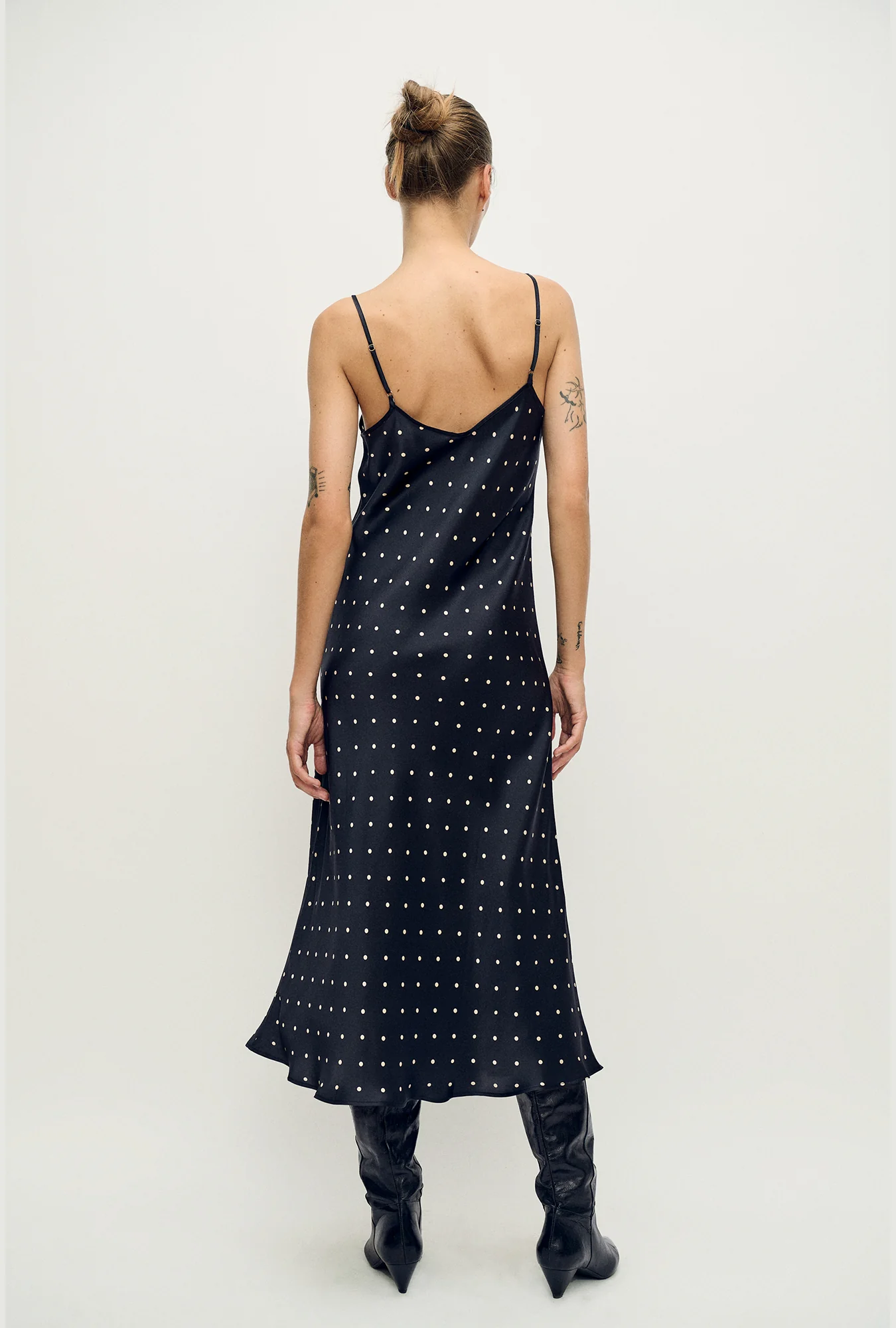 90s Slip Dress Small Polka Dot - Image 3