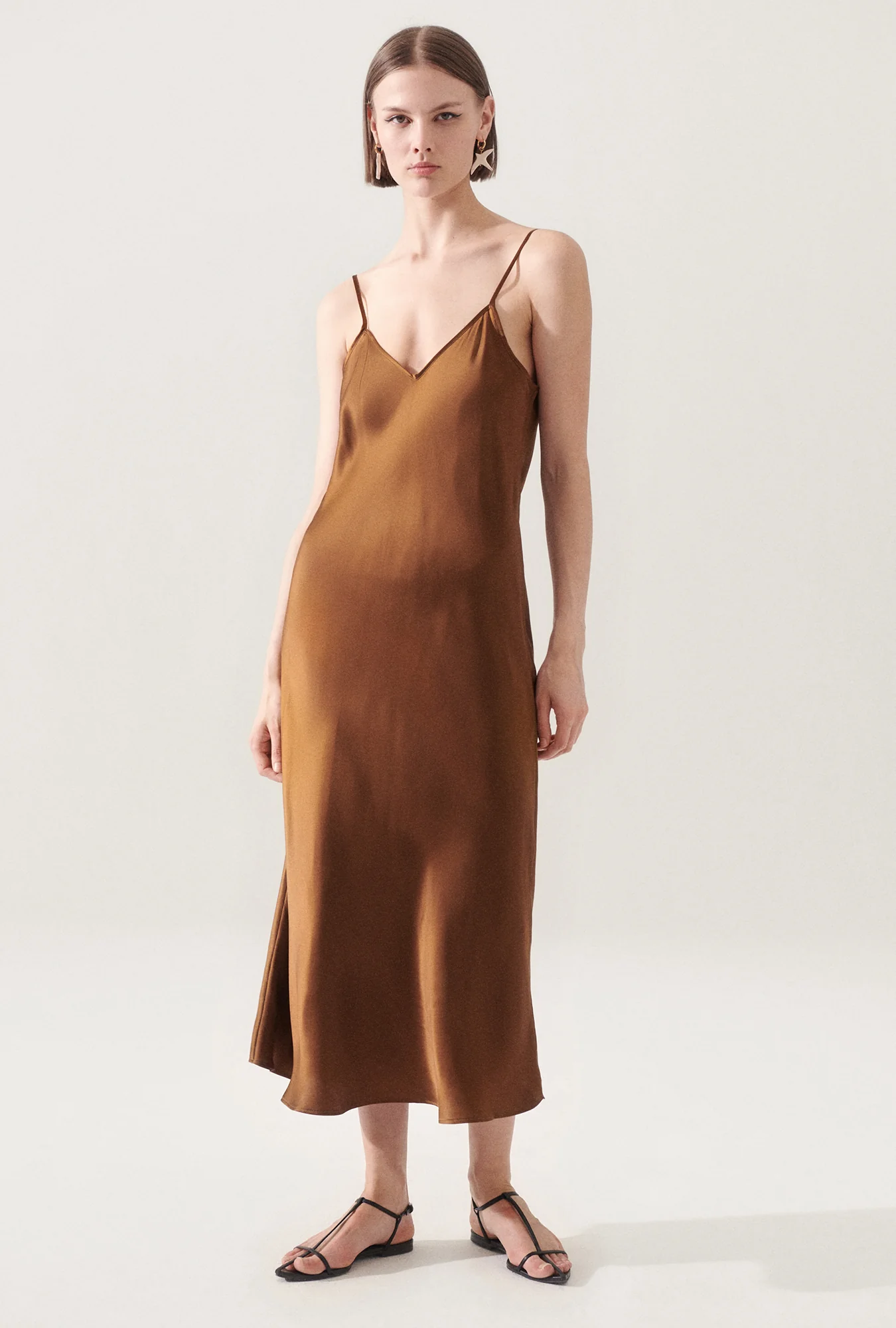 90S Slip Dress Van Dyke Brown - Image 2