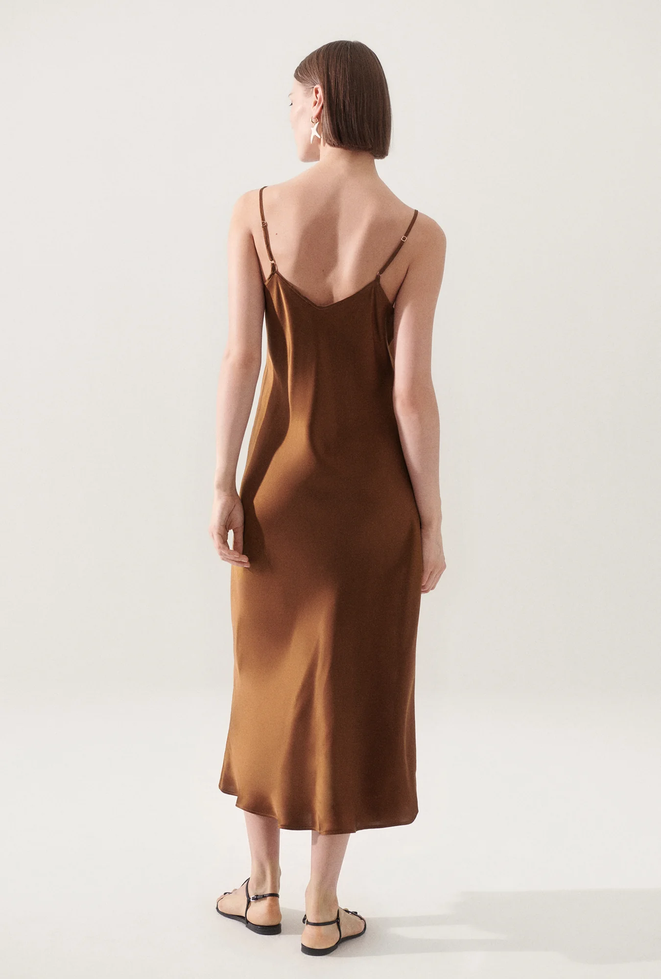 90S Slip Dress Van Dyke Brown - Image 3