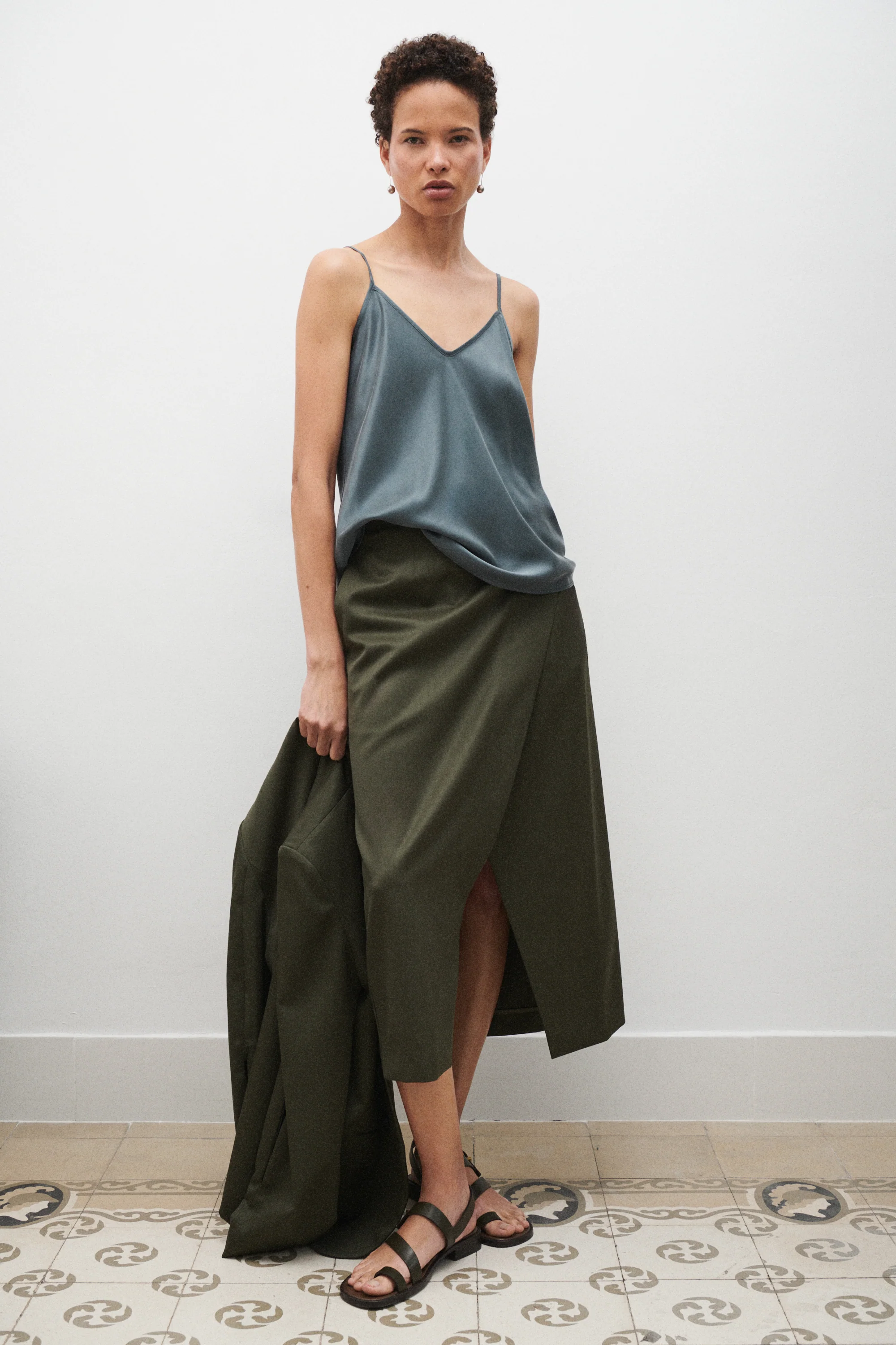 Bias Cut Cami Slate - Image 5