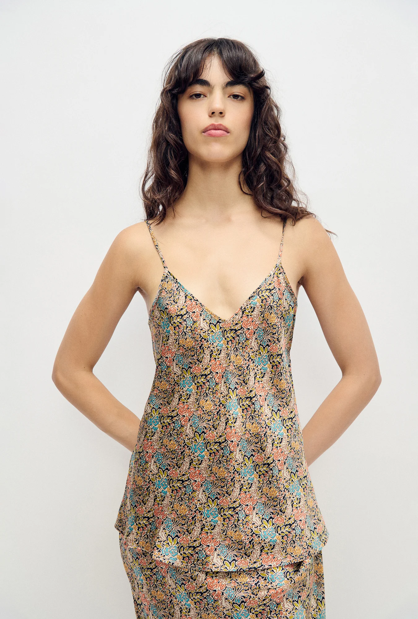 Bias Cut Cami Sugar Floral - Image 2