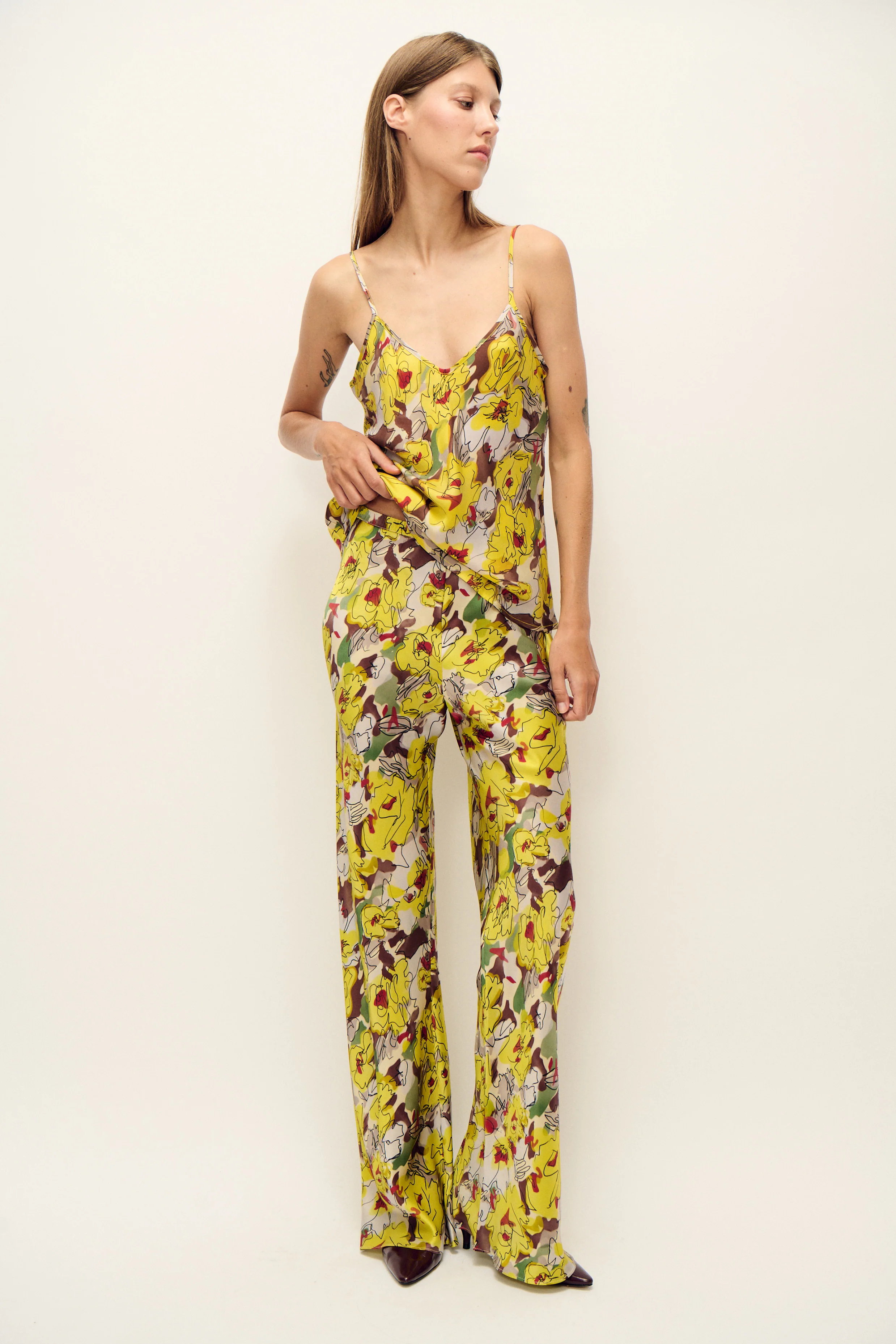 Bias Cut Cami Sunflower Floral - Image 2