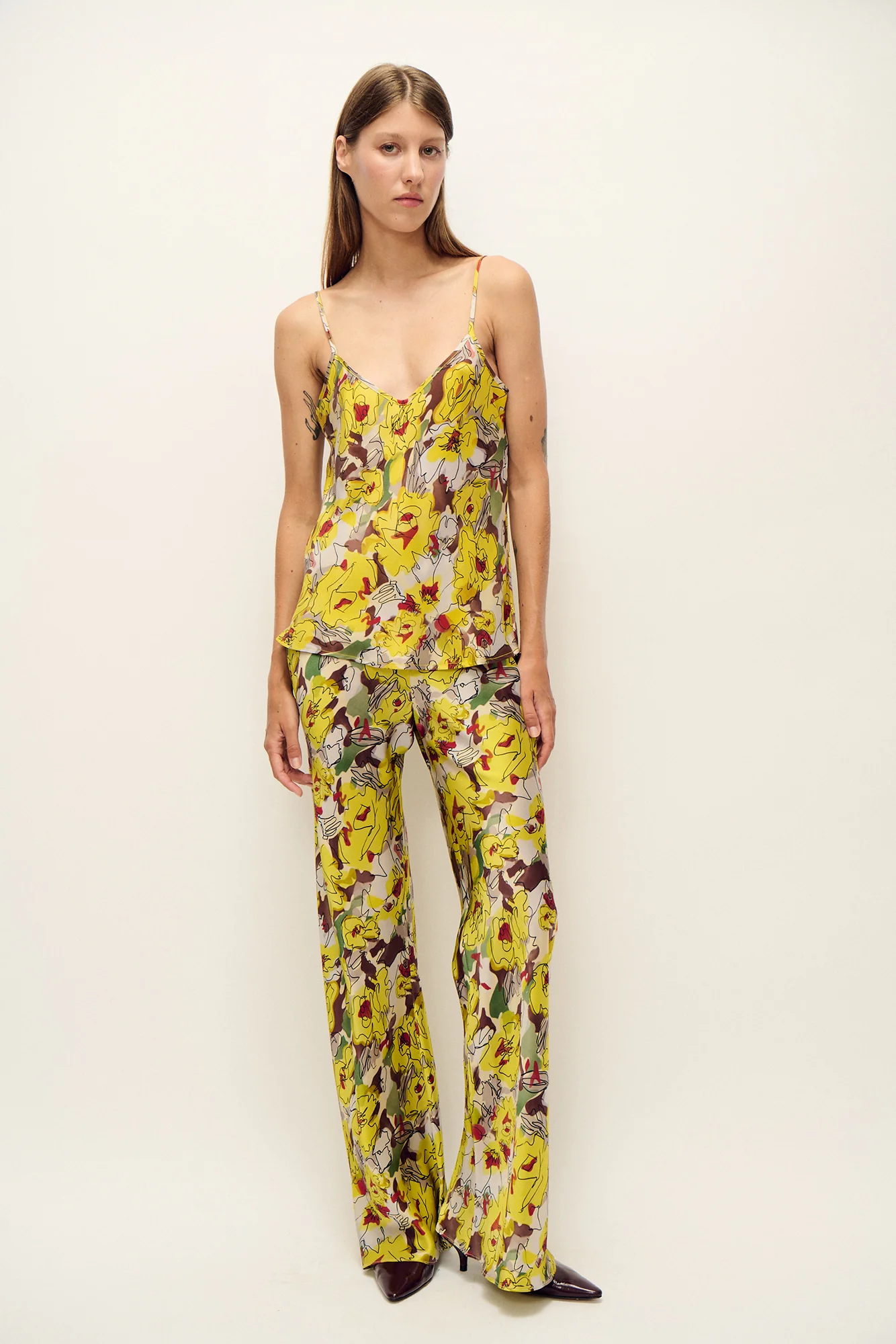 Bias Cut Cami Sunflower Floral - Image 4