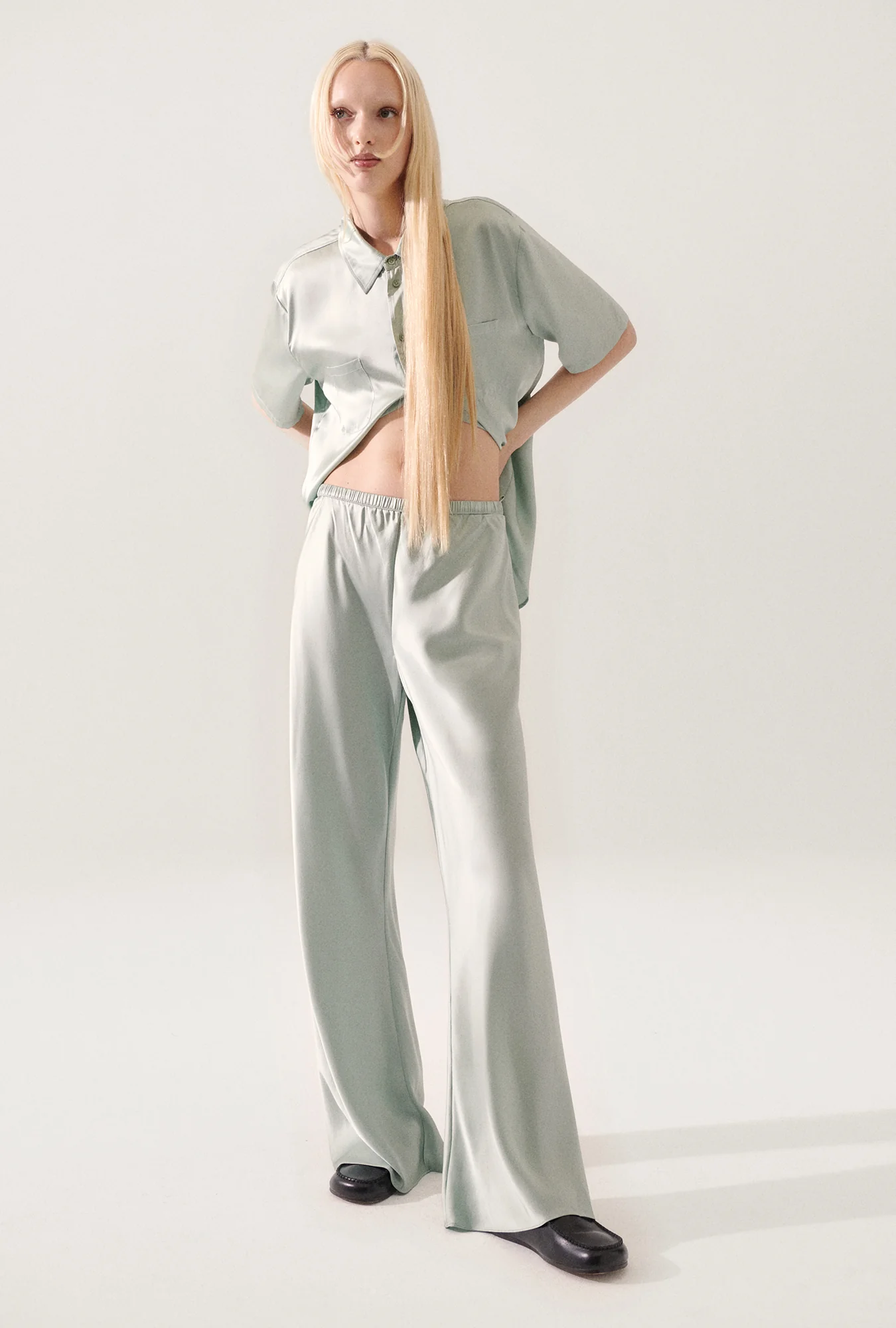 Bias Cut Pants Alabaster - Image 2