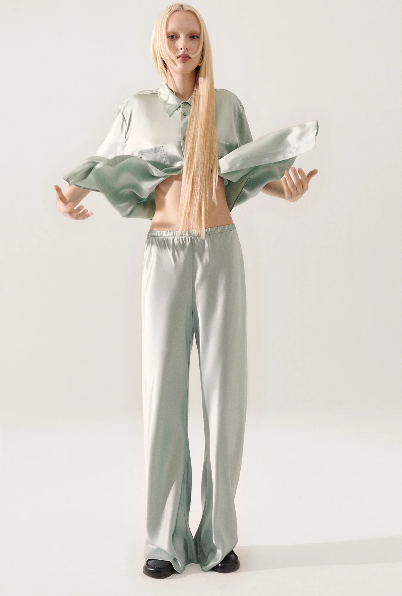 Bias Cut Pants Alabaster - Image 4