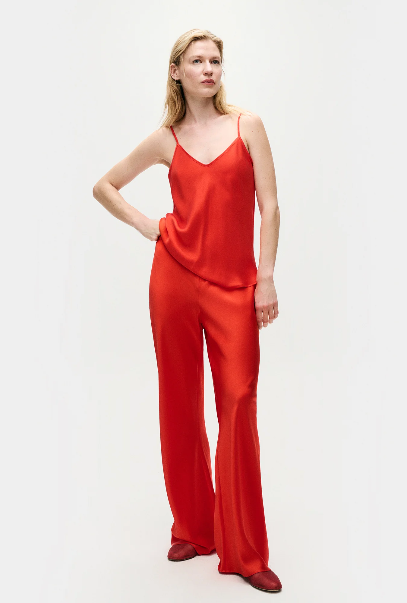 Bias Cut Pants Geranium - Image 2