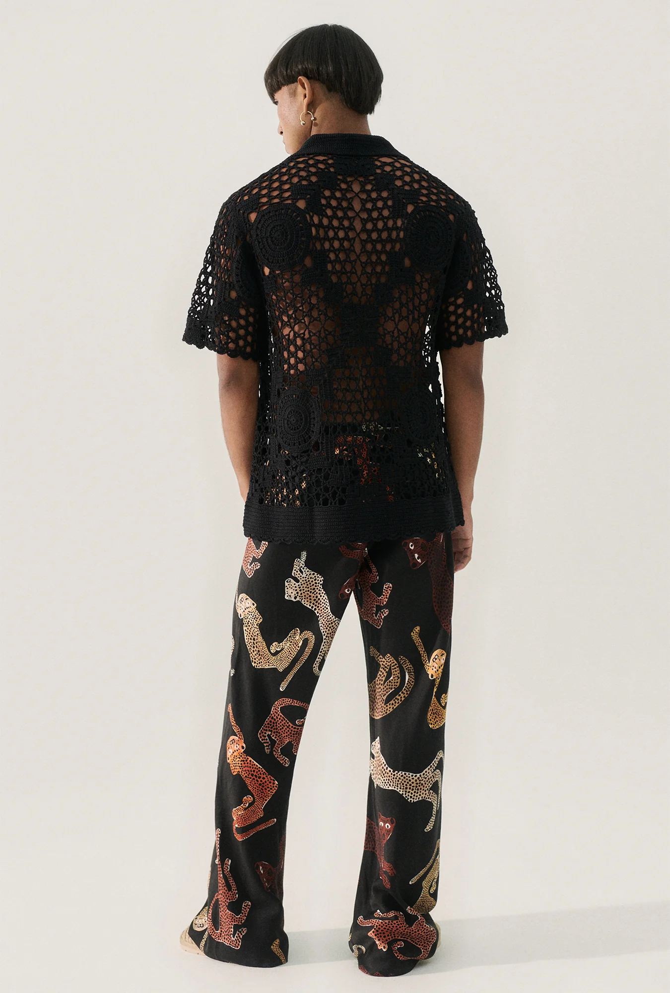 Bias Cut Pants Jaguars Black - Image 3