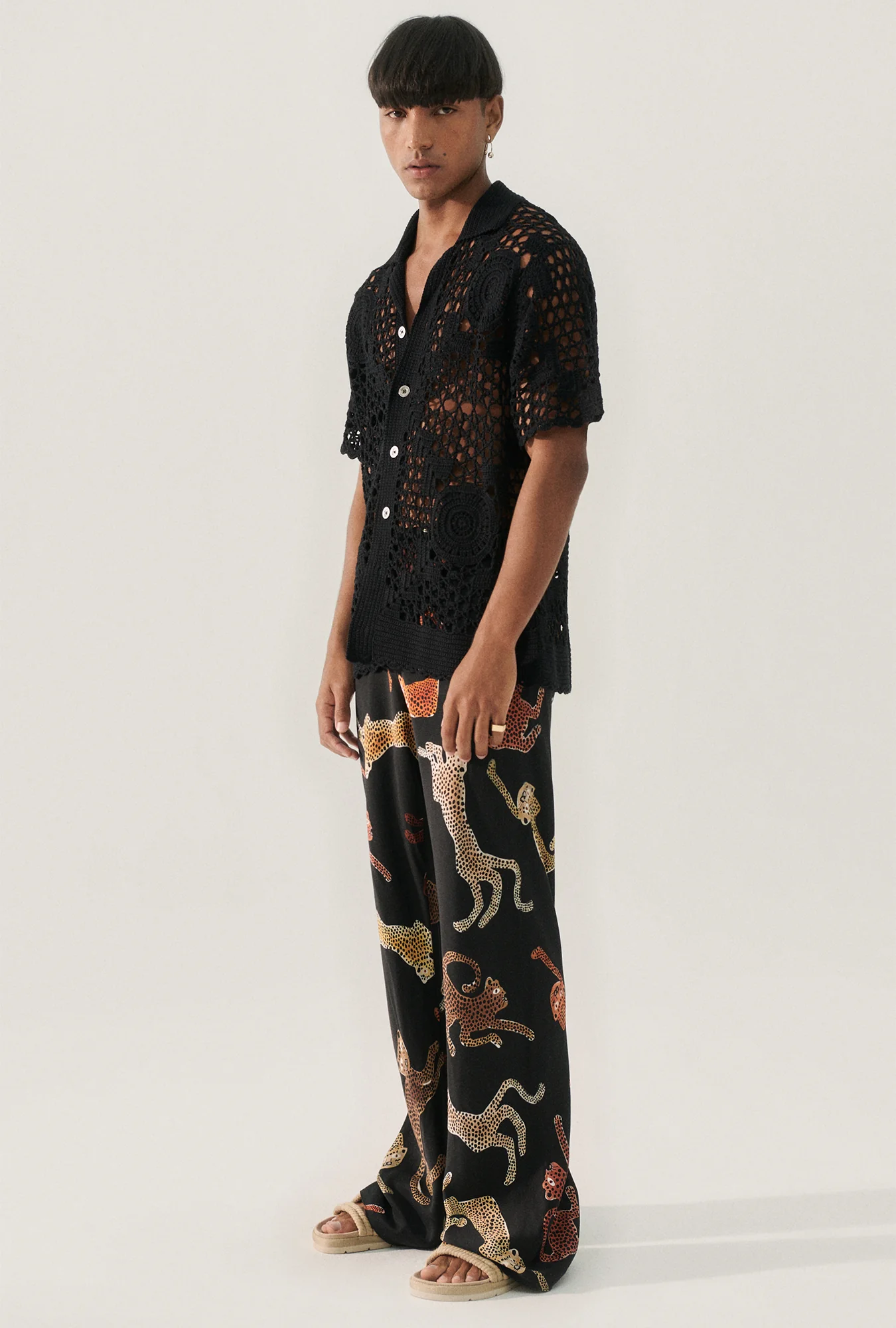 Bias Cut Pants Jaguars Black - Image 4