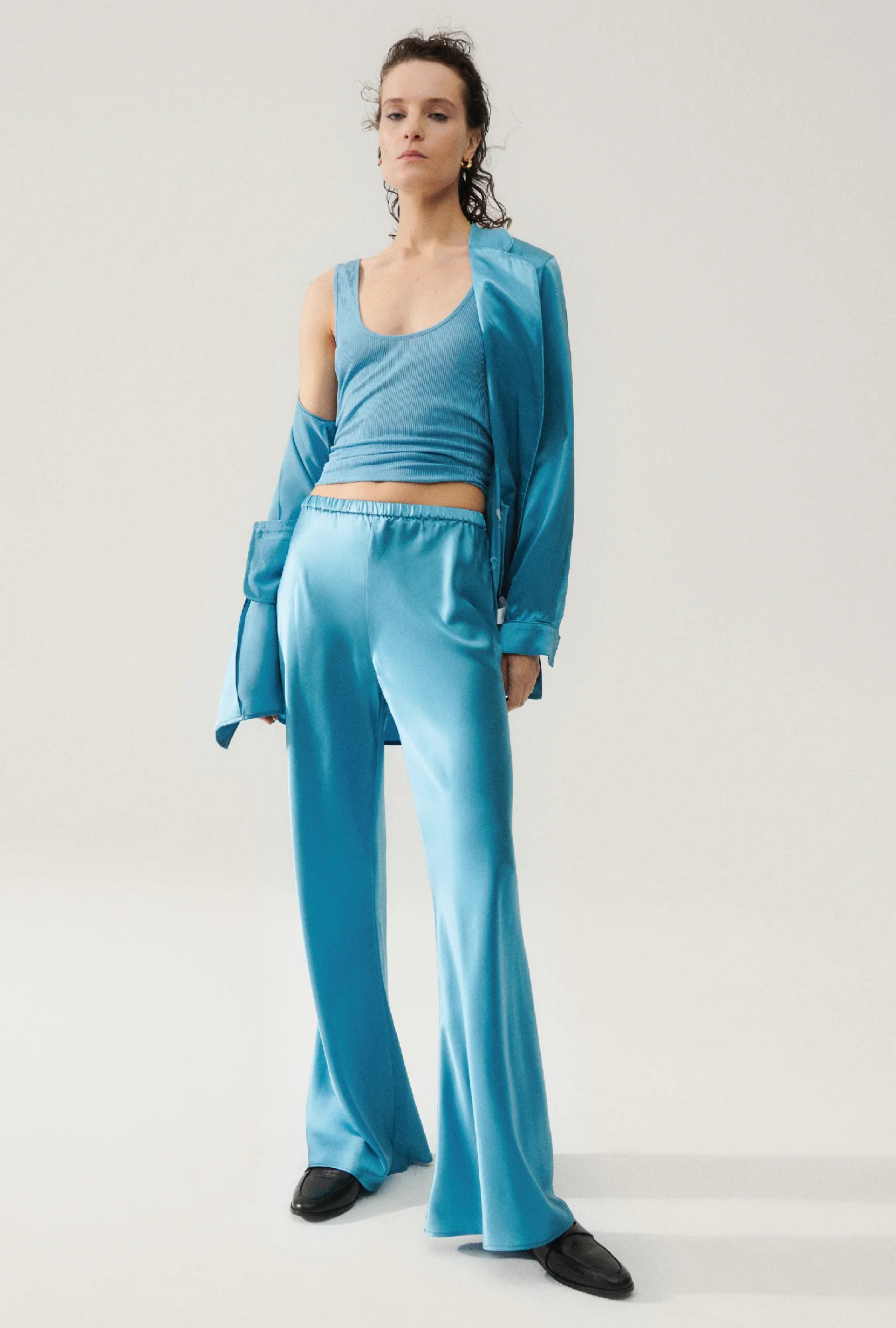 Bias Cut Pants Lake - Image 2