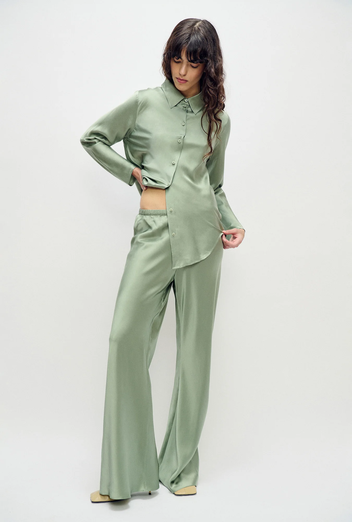 Bias Cut Pants Moonshine - Image 2