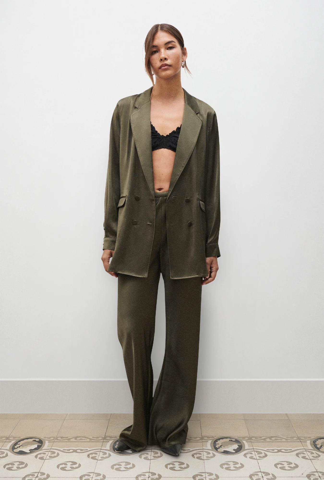 Bias Cut Pants Pine - Image 2