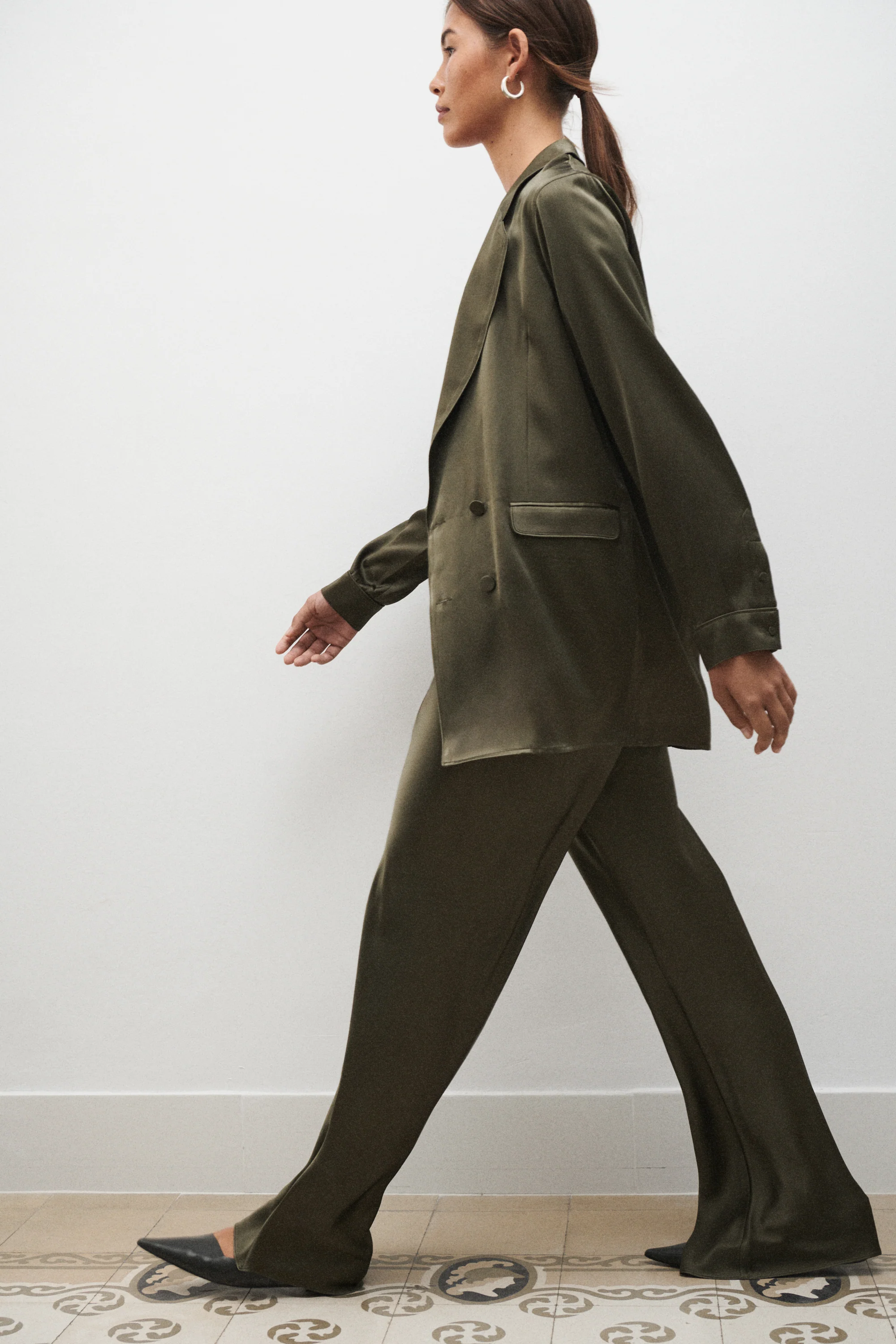 Bias Cut Pants Pine - Image 3