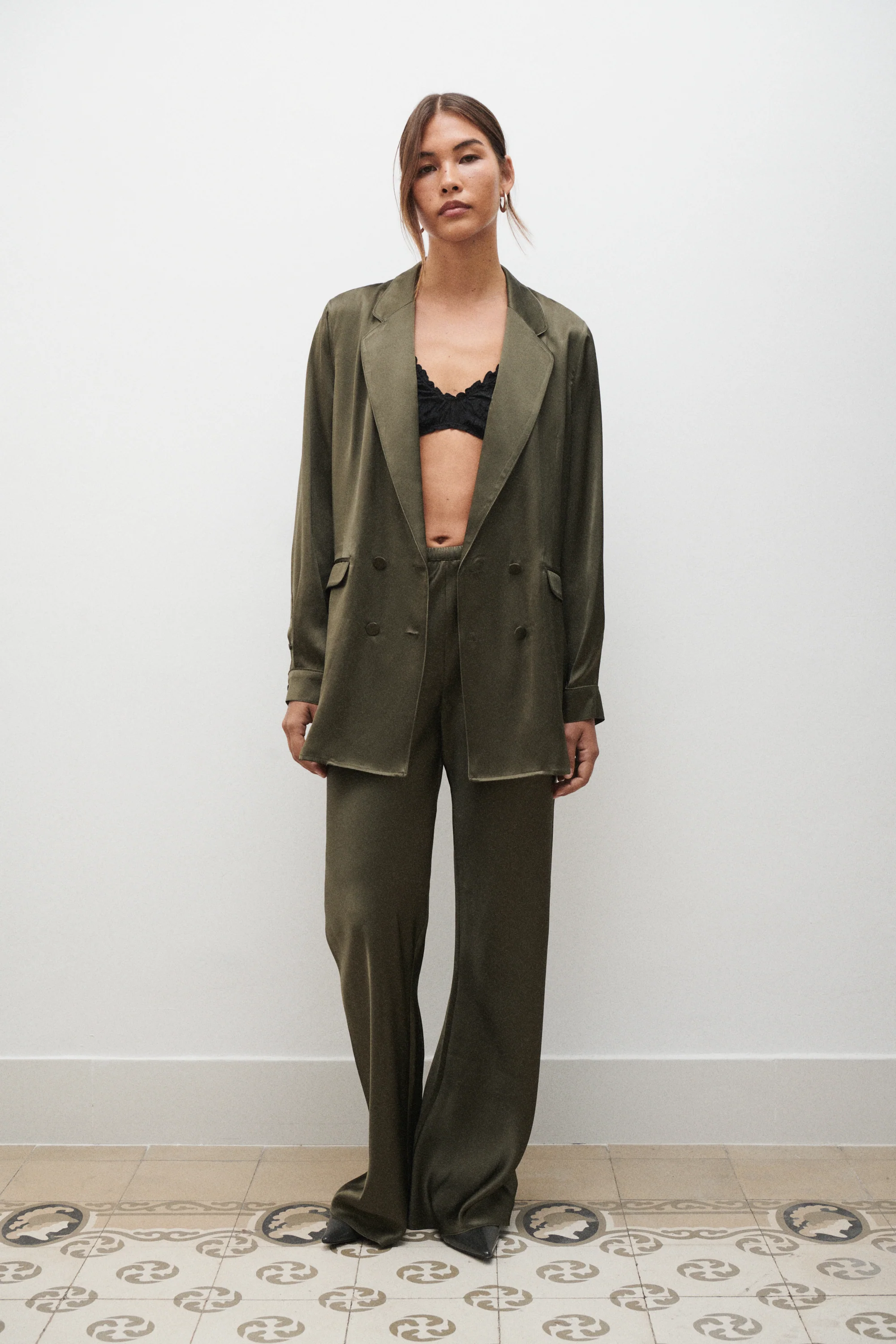 Bias Cut Pants Pine - Image 4