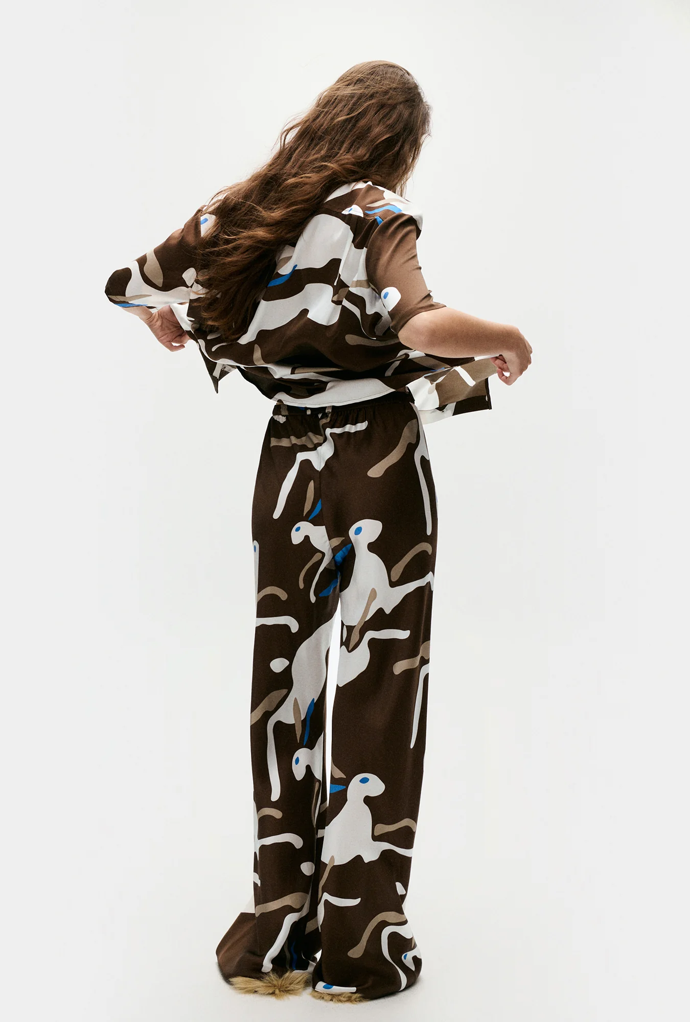 Bias Cut Pants Rabbit Dark Earth - Image 3