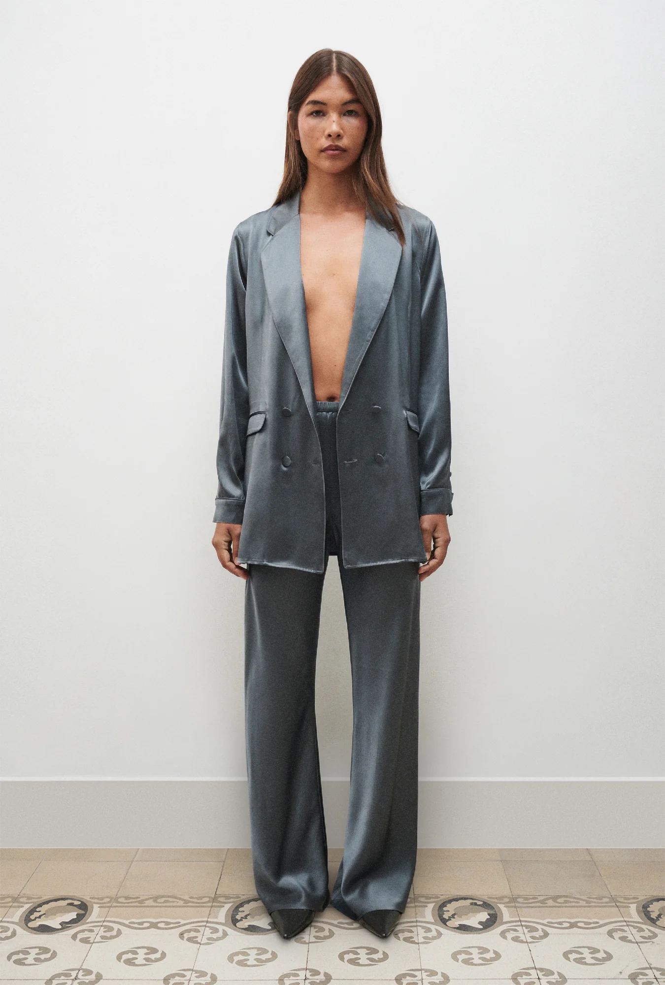 Bias Cut Pants Slate - Image 2
