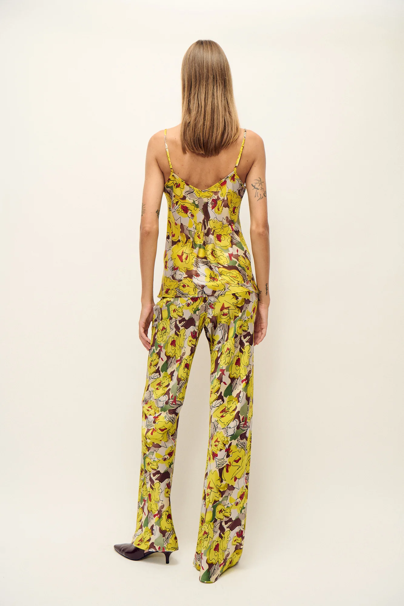 Bias Cut Pants Sunflower Floral - Image 3