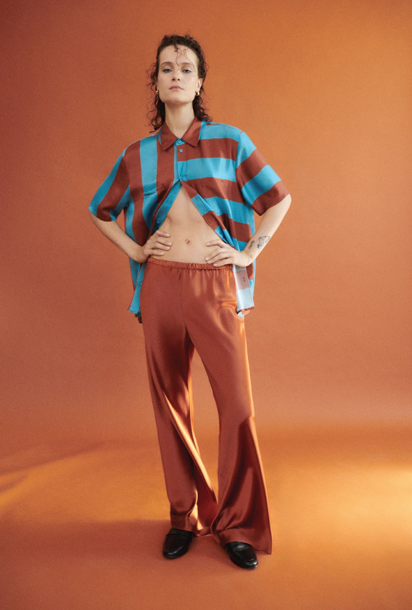 Bias Cut Pants Umber - Image 3
