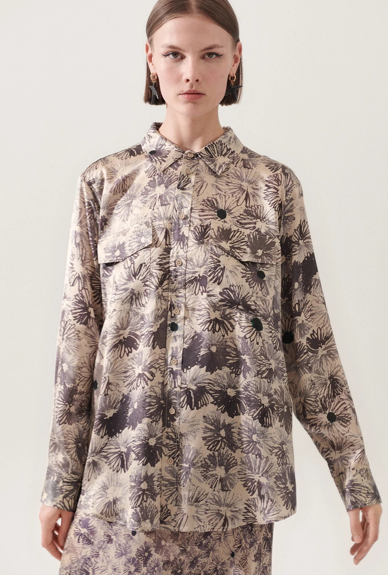Boyfriend Shirt Aster Floral - Image 3