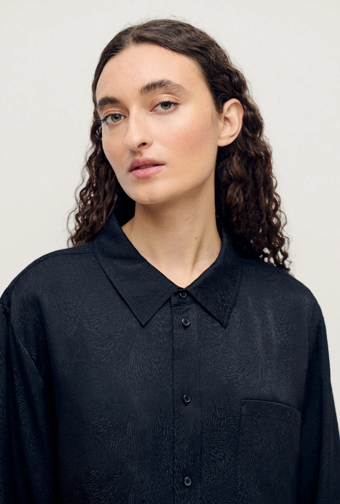 Boyfriend Shirt Coral Jacquard - Image 5