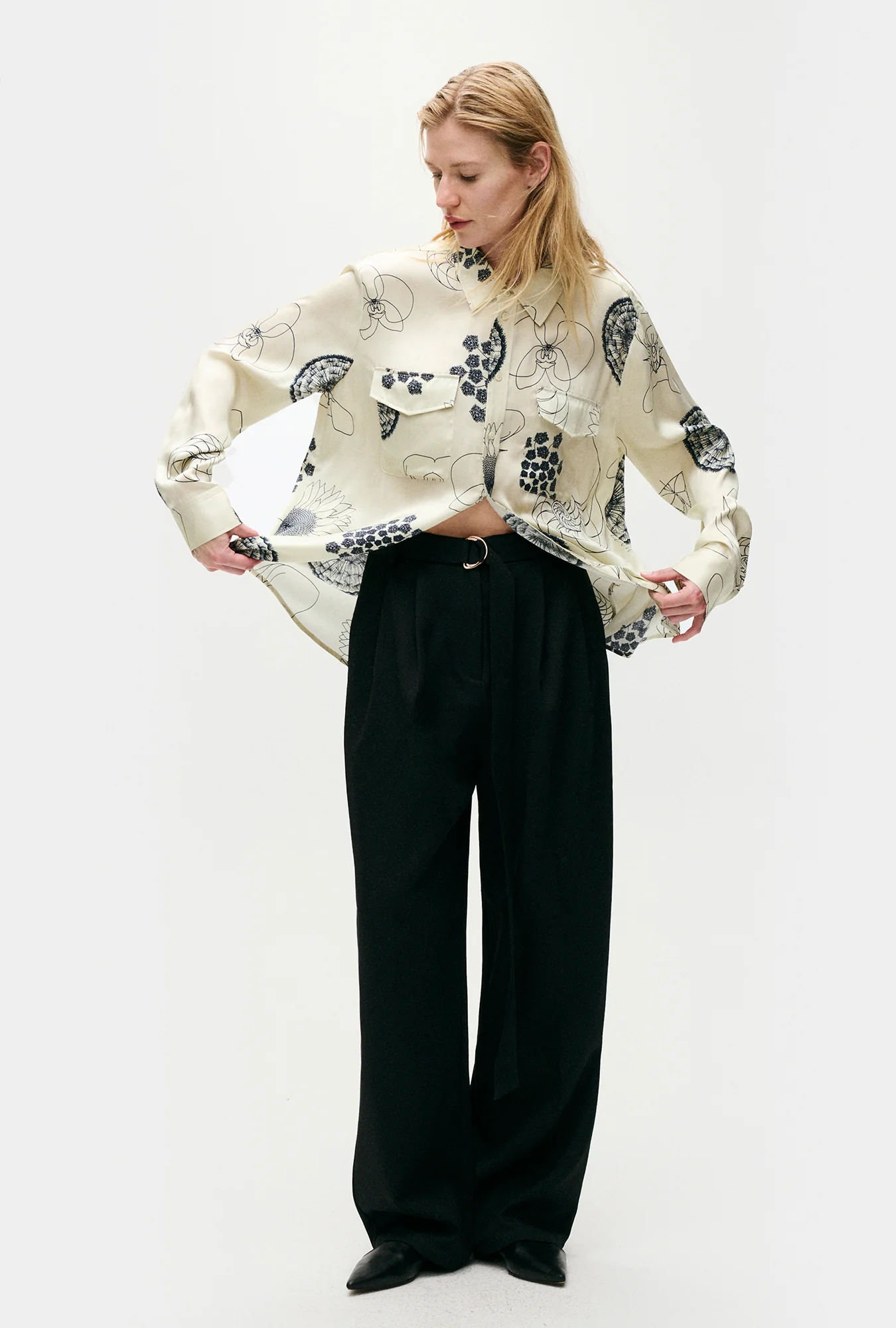 Boyfriend Shirt Fibonacci Off-White - Image 2