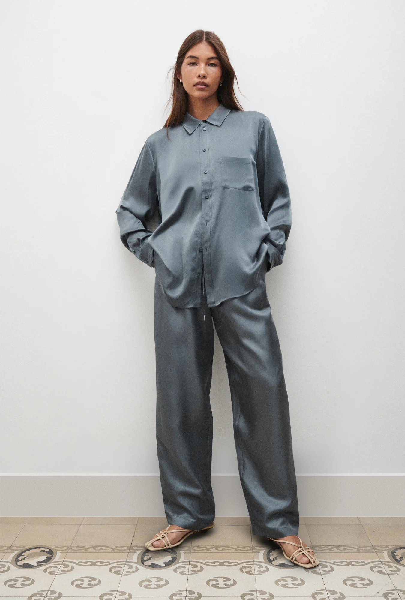 Boyfriend Shirt Slate - Image 2