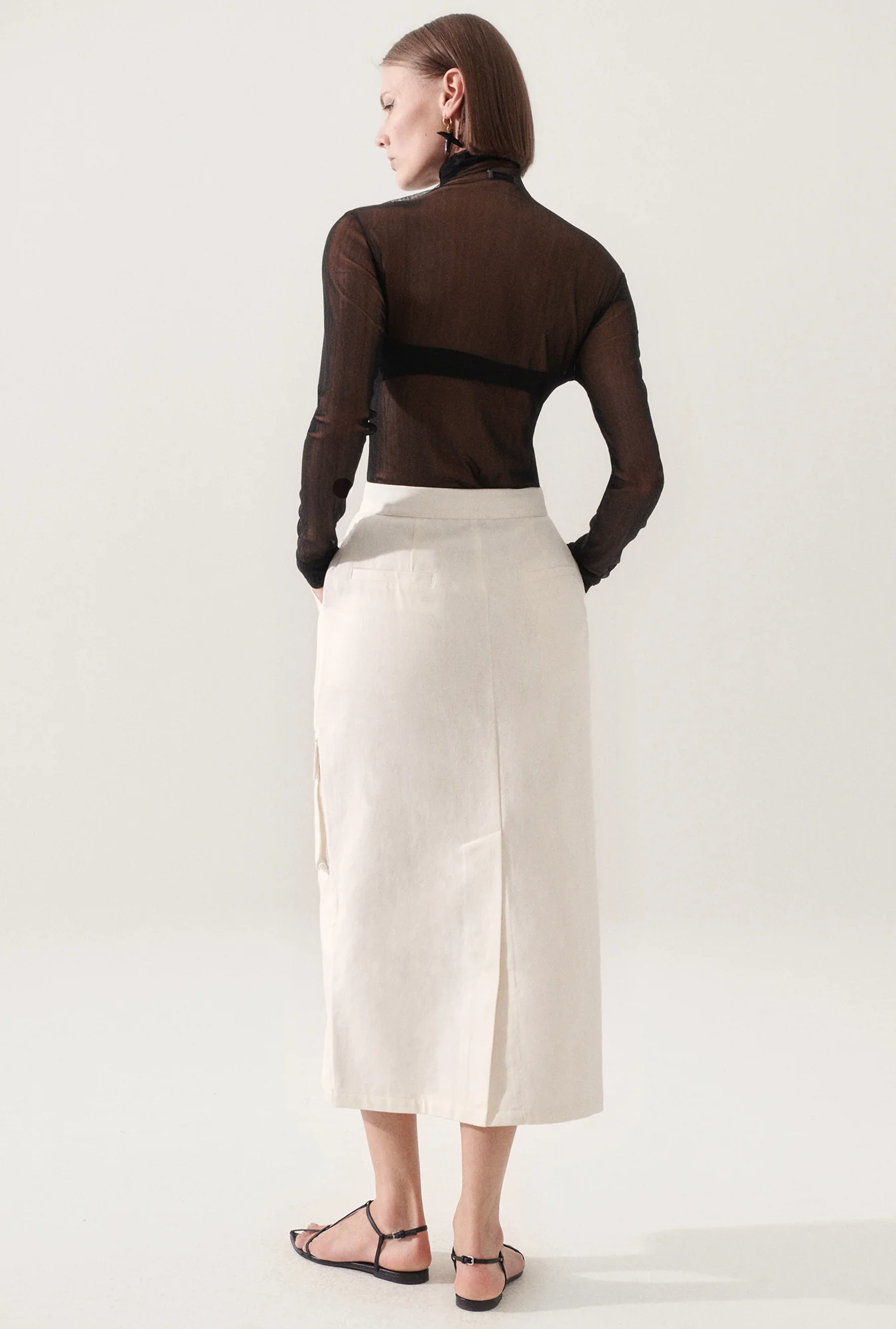 Canvas Cargo Skirt Natural - Image 3