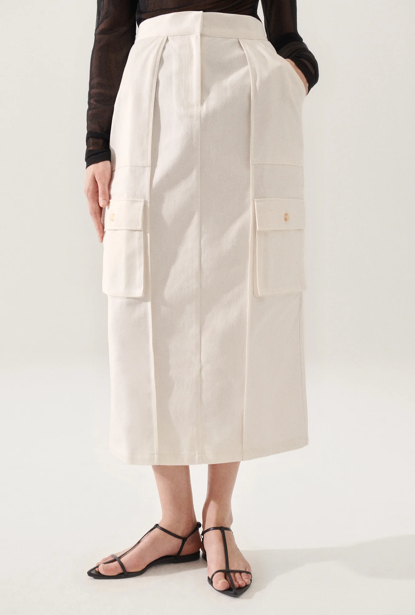 Canvas Cargo Skirt Natural - Image 4