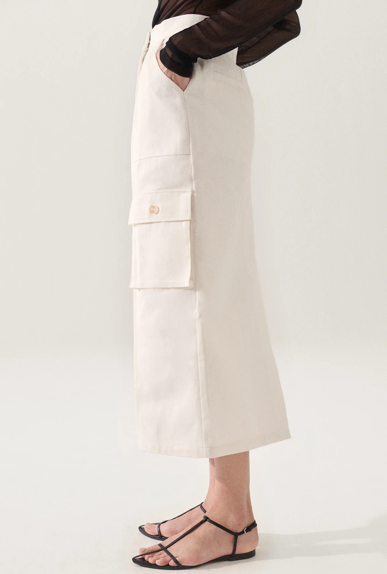 Canvas Cargo Skirt Natural - Image 5