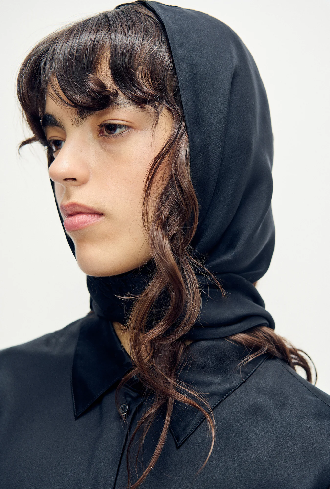 Chiffon Hollywood Headscarf Black - Image 6