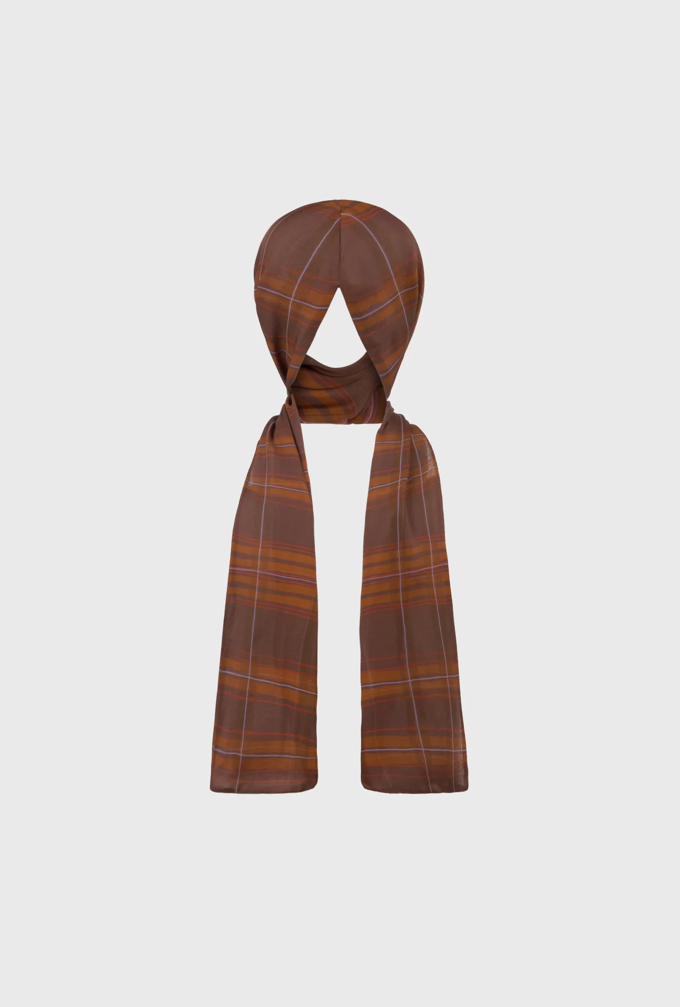 Chiffon Hollywood Headscarf Root Plaid - Image 4