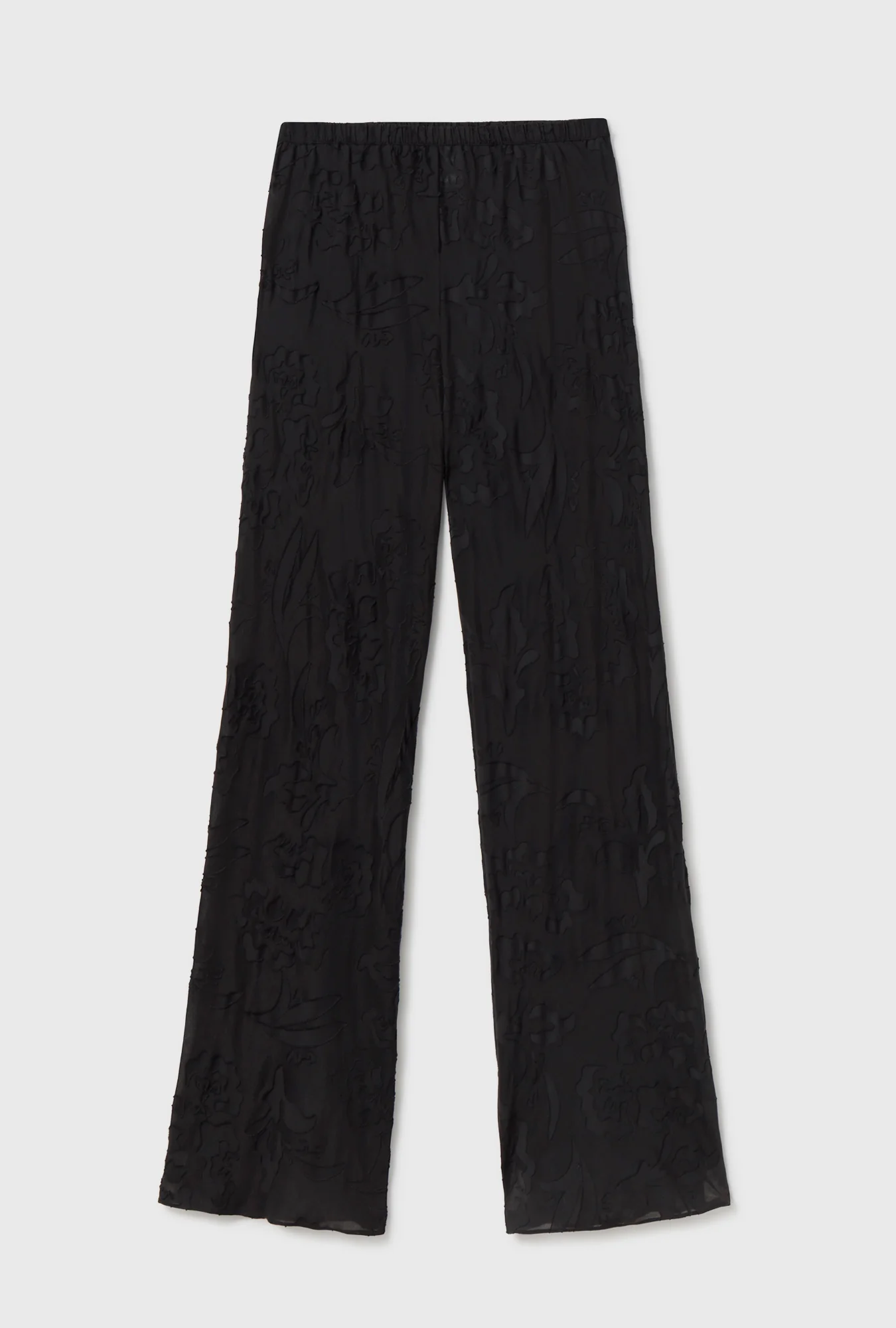 Clip Silk Bias Cut Pants Tulipa Black