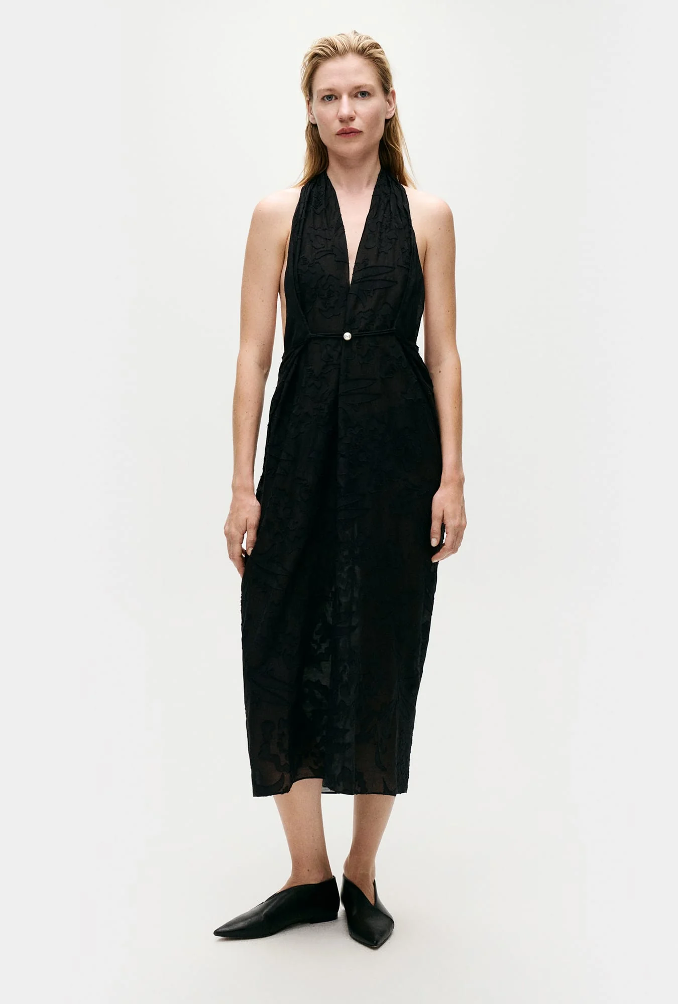 Clip Silk Wrap Skirt Tulipa Black - Image 2