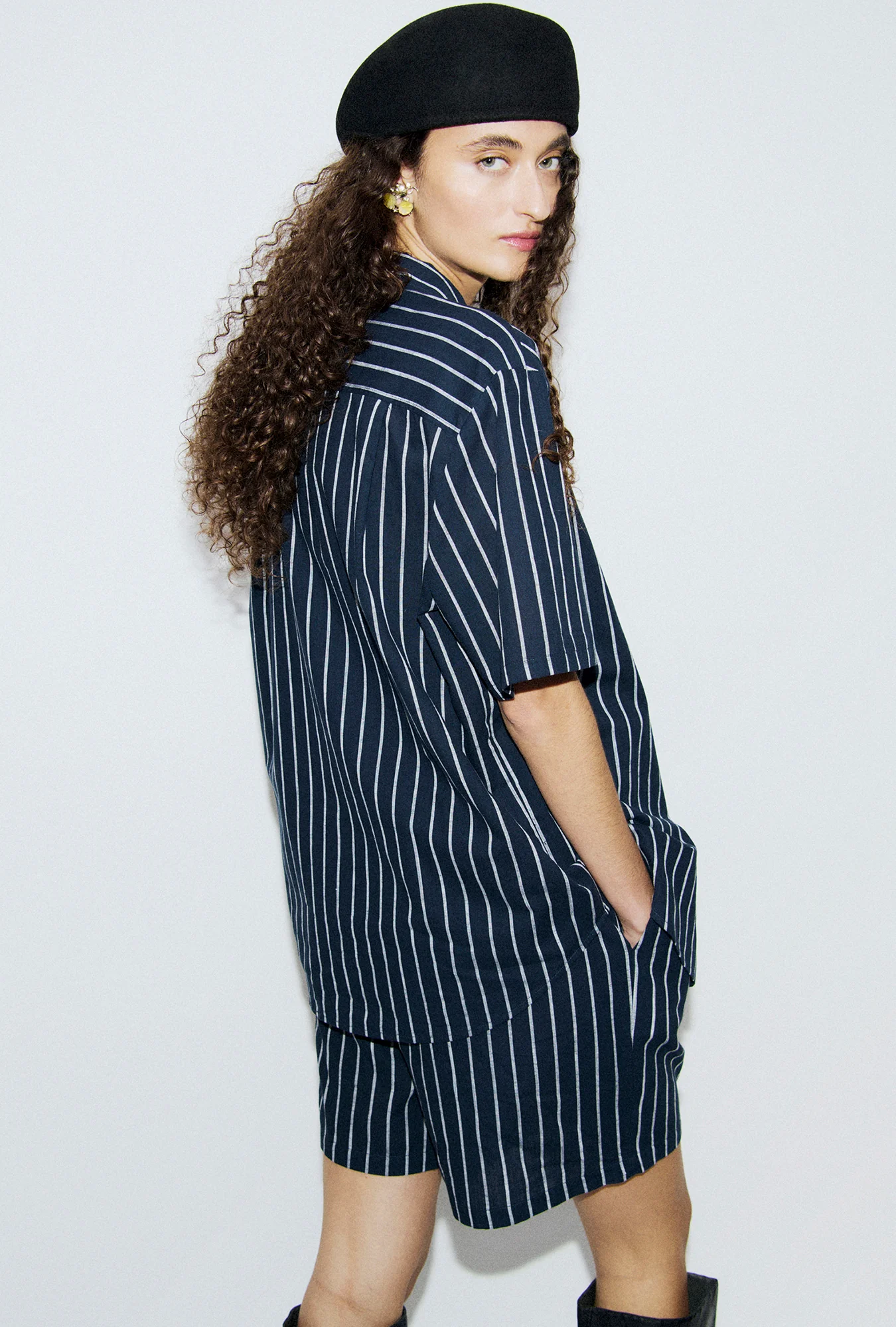 Cotton Boxer Short Egret Stripe - Image 3