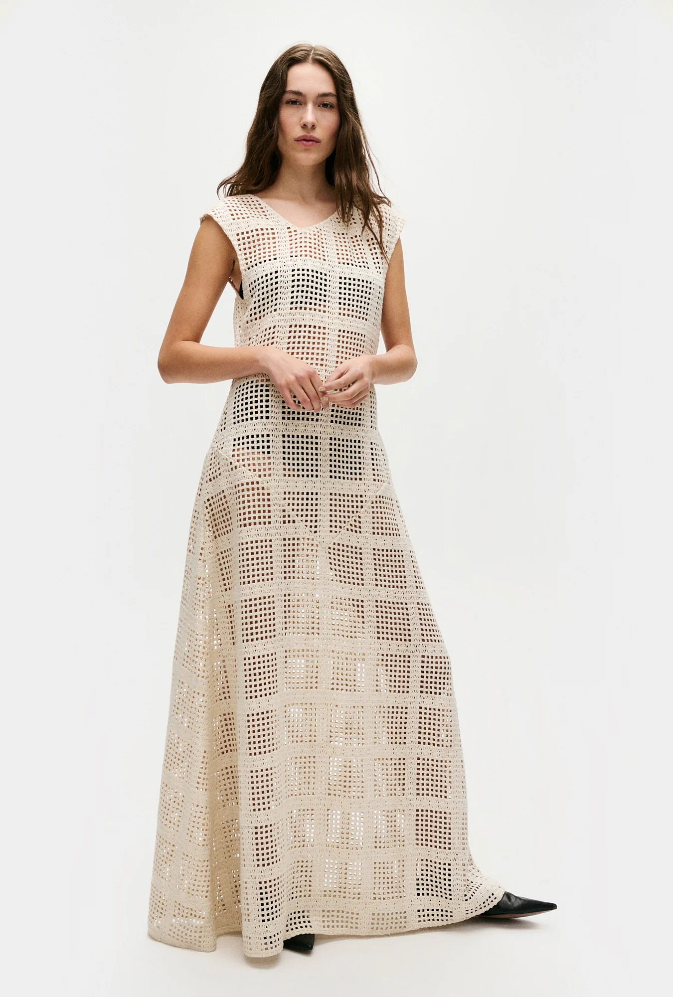 Cotton Grid Got It Dress Natural - Image 2