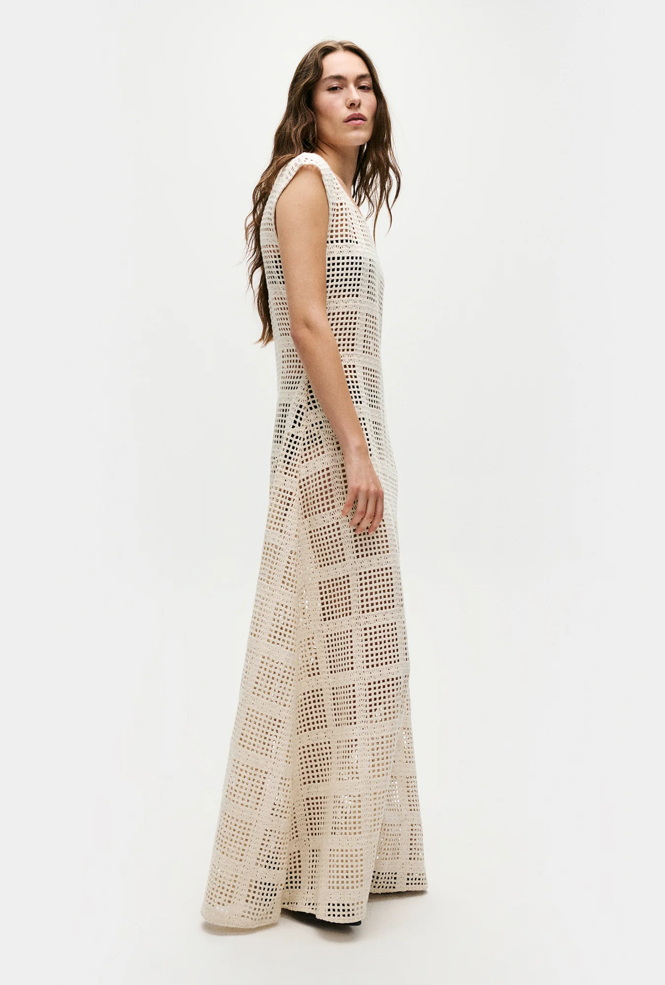 Cotton Grid Got It Dress Natural - Image 3