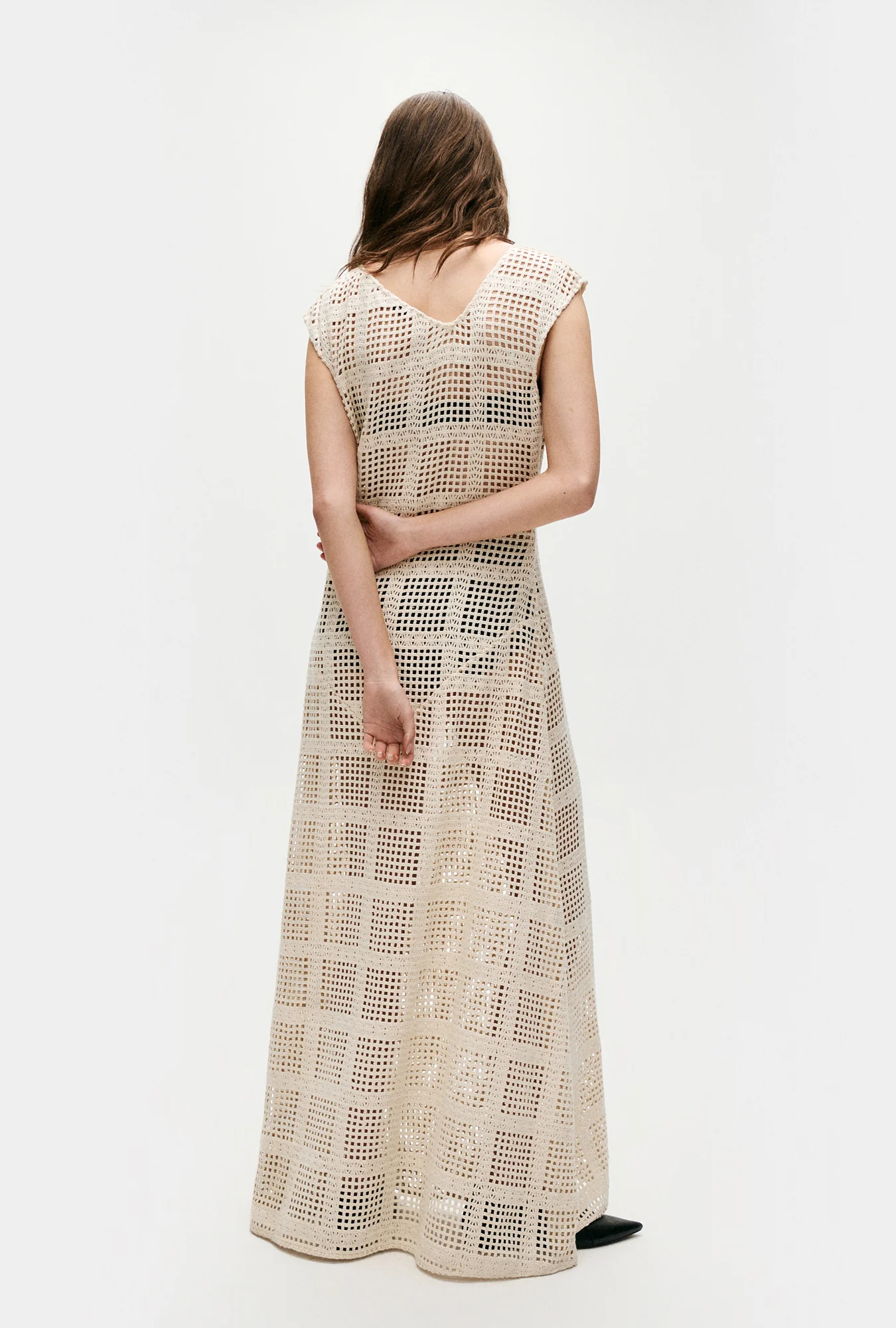 Cotton Grid Got It Dress Natural - Image 5